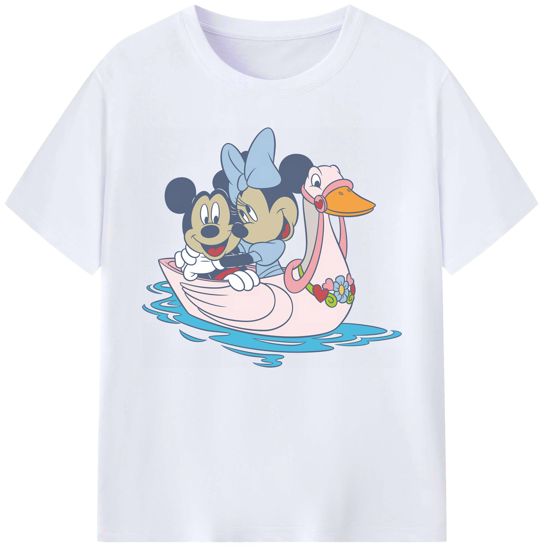 ミッキーマウス Mickey Mouse 綿100％ メンズ半袖Tシャツ｜肌触りやわらか＆通気性
