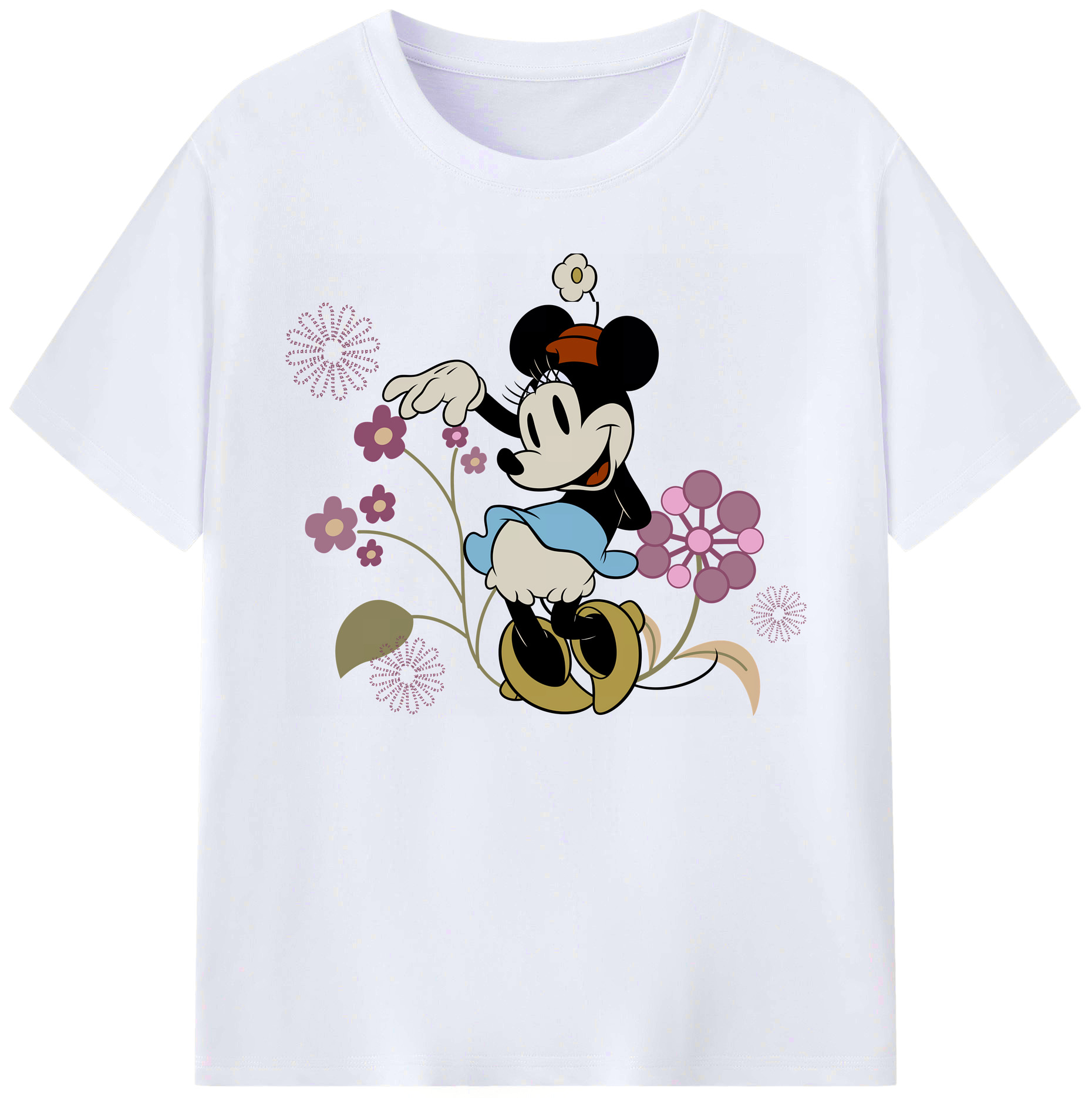 ミッキーマウス Mickey Mouse 綿100％ メンズ半袖Tシャツ｜肌触りやわらか＆通気性
