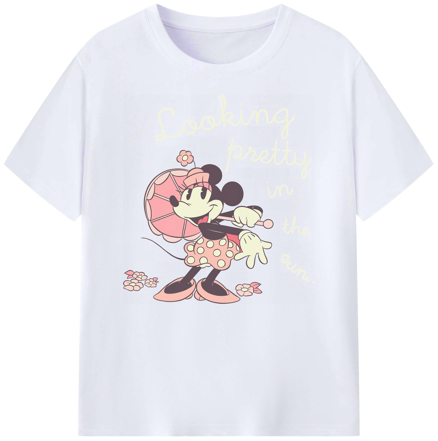 ミッキーマウス Mickey Mouse 綿100％ メンズ半袖Tシャツ｜肌触りやわらか＆通気性