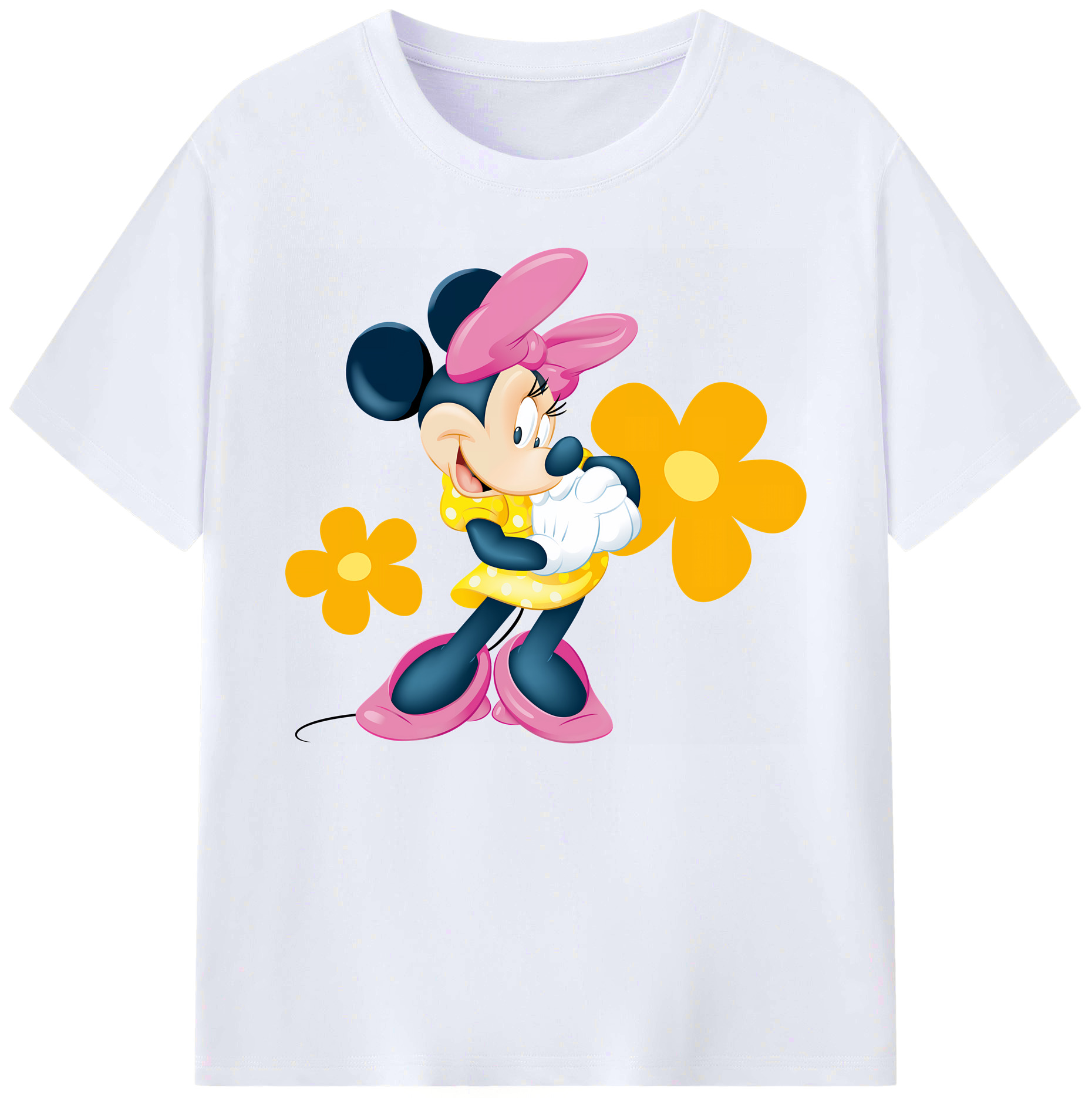 ミッキーマウス Mickey Mouse 綿100％ メンズ半袖Tシャツ｜肌触りやわらか＆通気性
