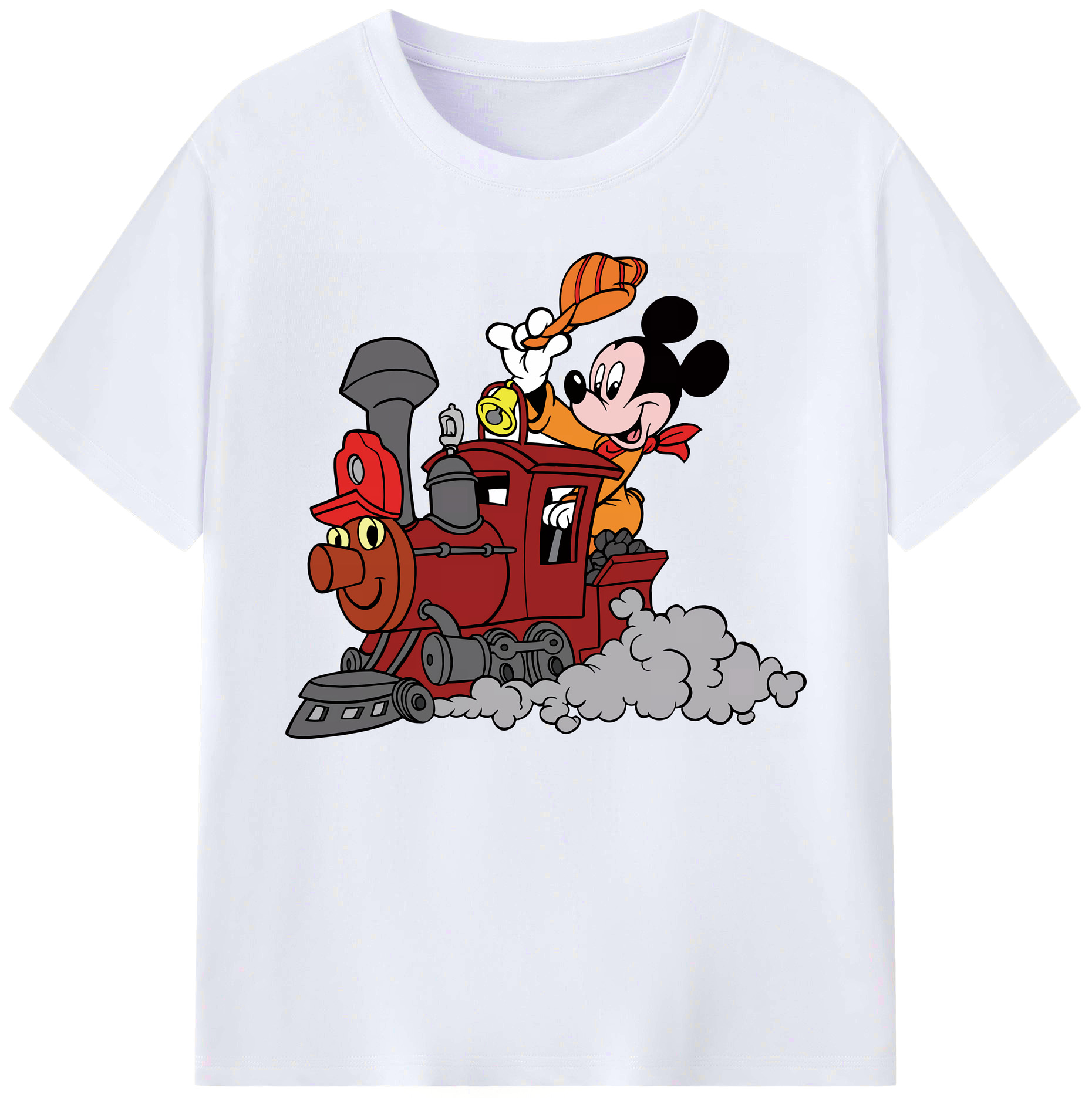 ミッキーマウス Mickey Mouse 綿100％ メンズ半袖Tシャツ｜肌触りやわらか＆通気性