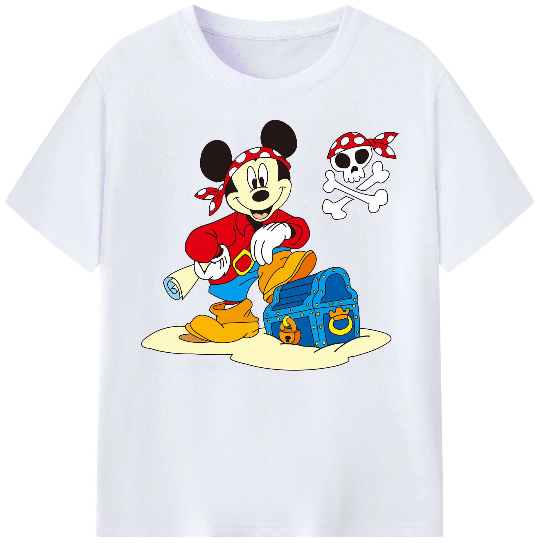 ミッキーマウス Mickey Mouse 綿100％ メンズ半袖Tシャツ｜肌触りやわらか＆通気性
