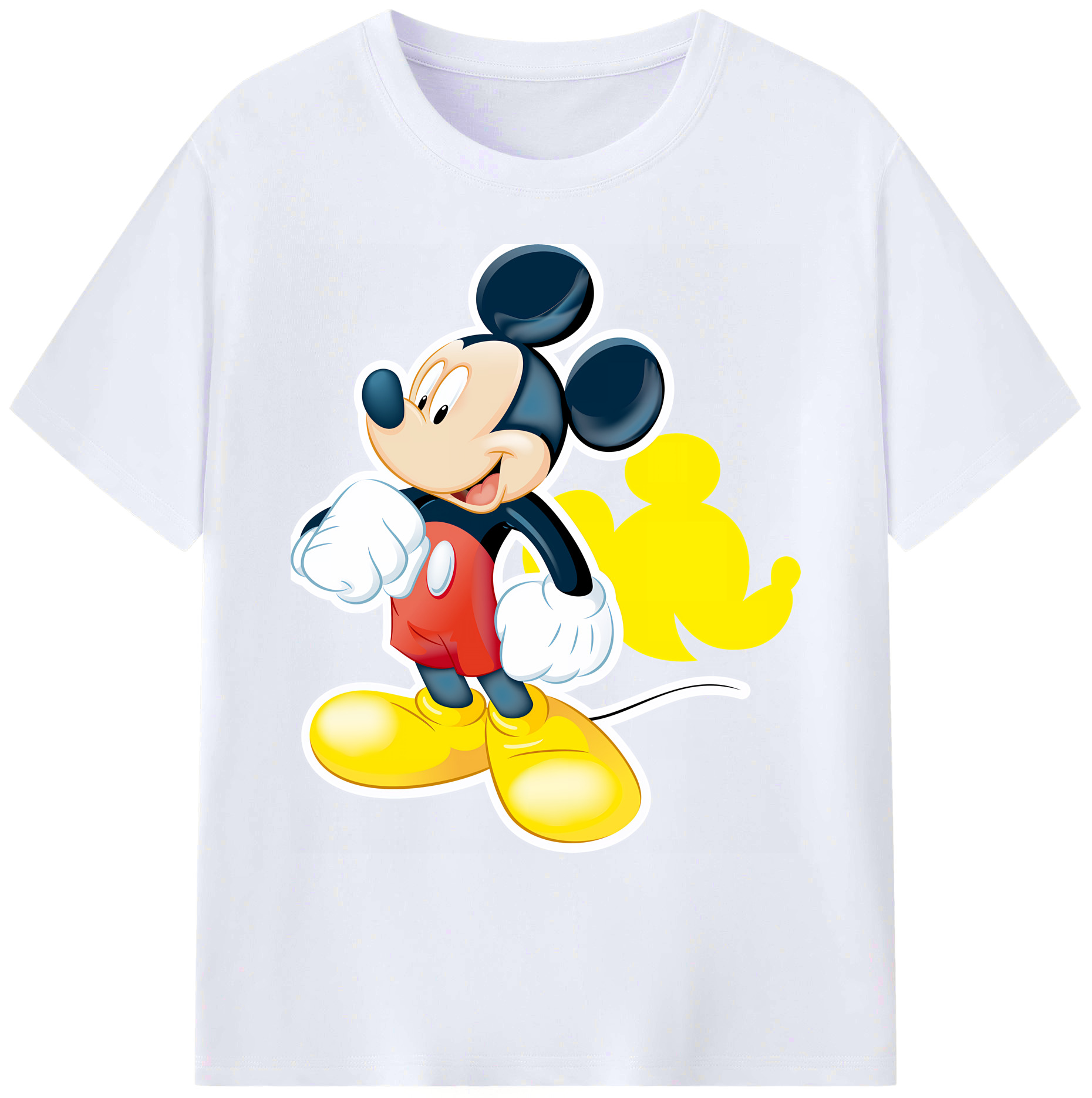 ミッキーマウス Mickey Mouse 綿100％ メンズ半袖Tシャツ｜肌触りやわらか＆通気性