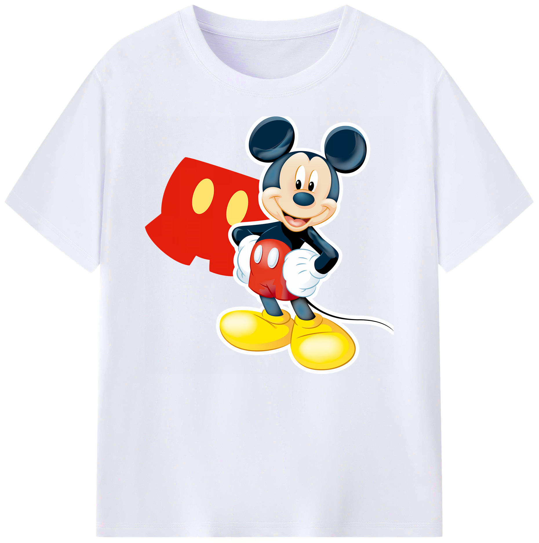 ミッキーマウス Mickey Mouse 綿100％ メンズ半袖Tシャツ｜肌触りやわらか＆通気性