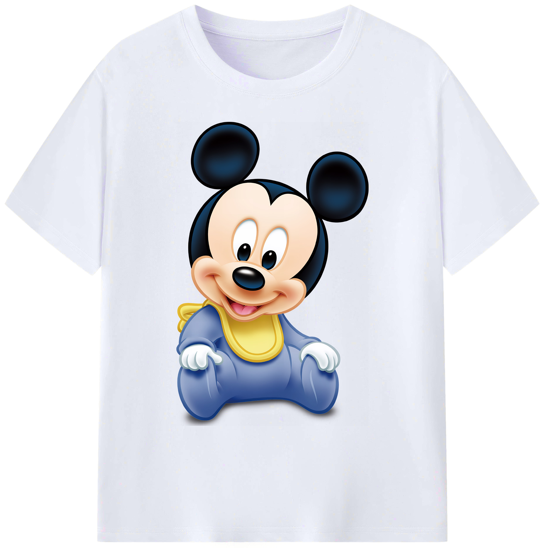 ミッキーマウス Mickey Mouse 綿100％ メンズ半袖Tシャツ｜肌触りやわらか＆通気性