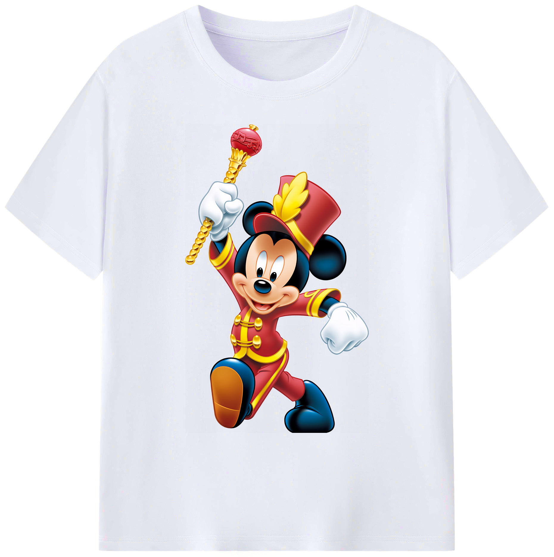 ミッキーマウス Mickey Mouse 綿100％ メンズ半袖Tシャツ｜肌触りやわらか＆通気性