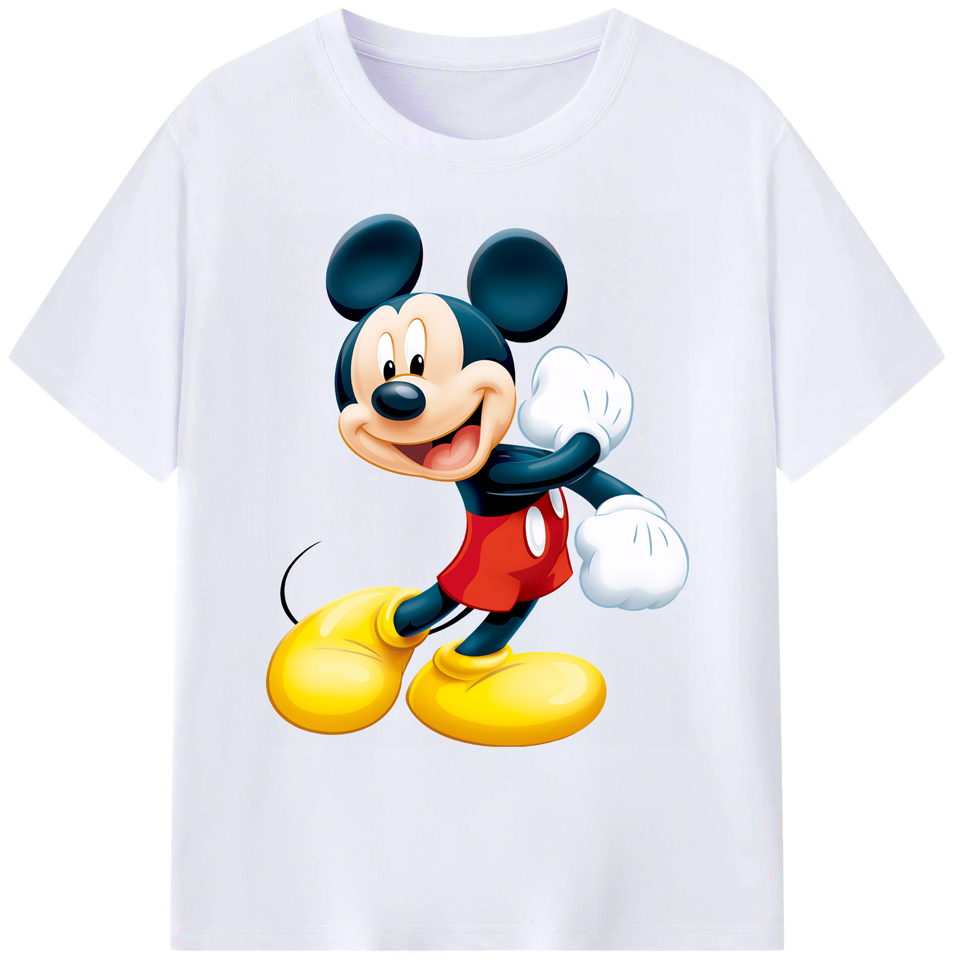 （画像用） ミッキーマウス Mickey Mouse 綿100％ メンズ半袖Tシャツ｜肌触りやわらか＆通気性