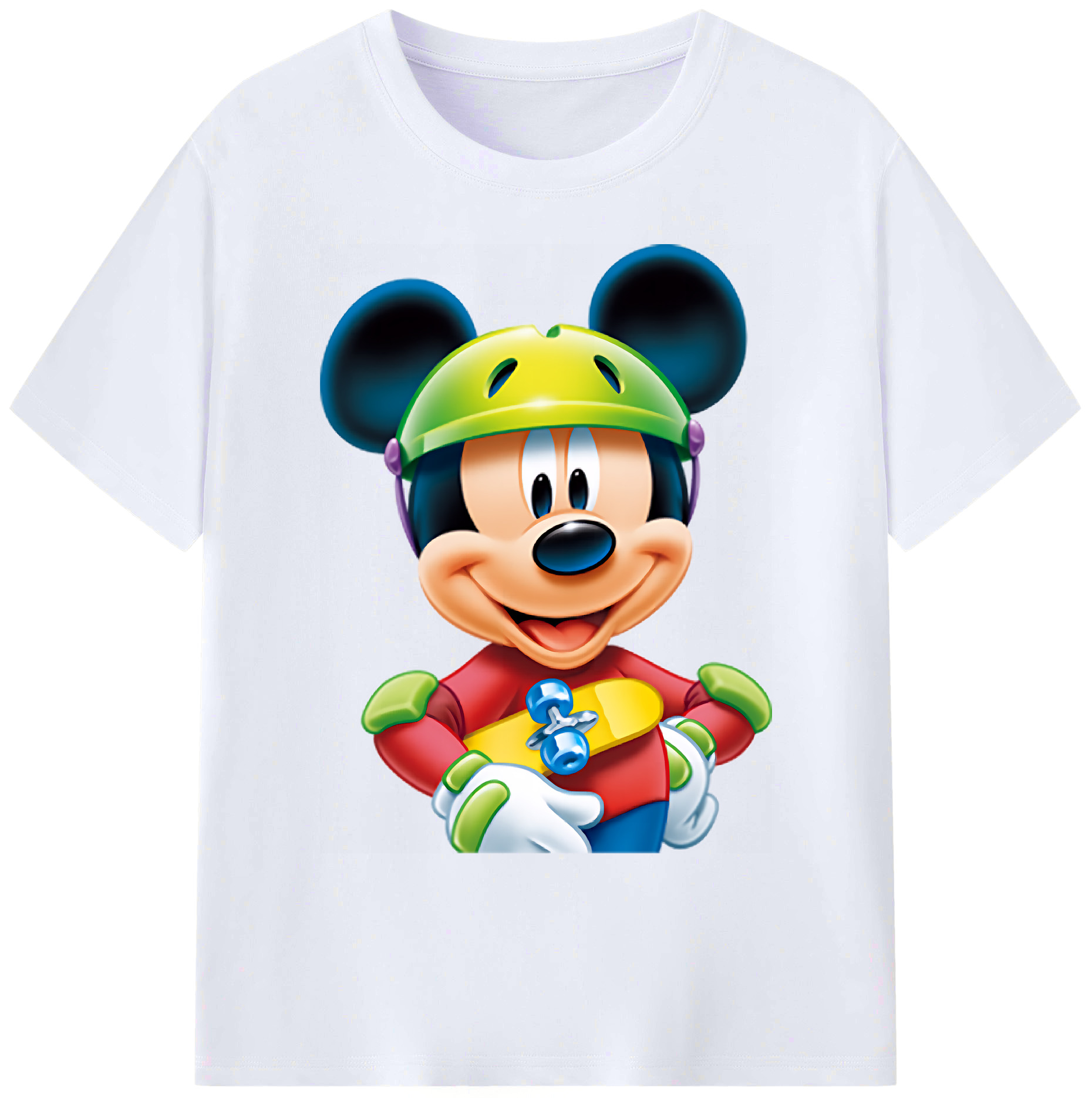 ミッキーマウス Mickey Mouse 綿100％ メンズ半袖Tシャツ｜肌触りやわらか＆通気性