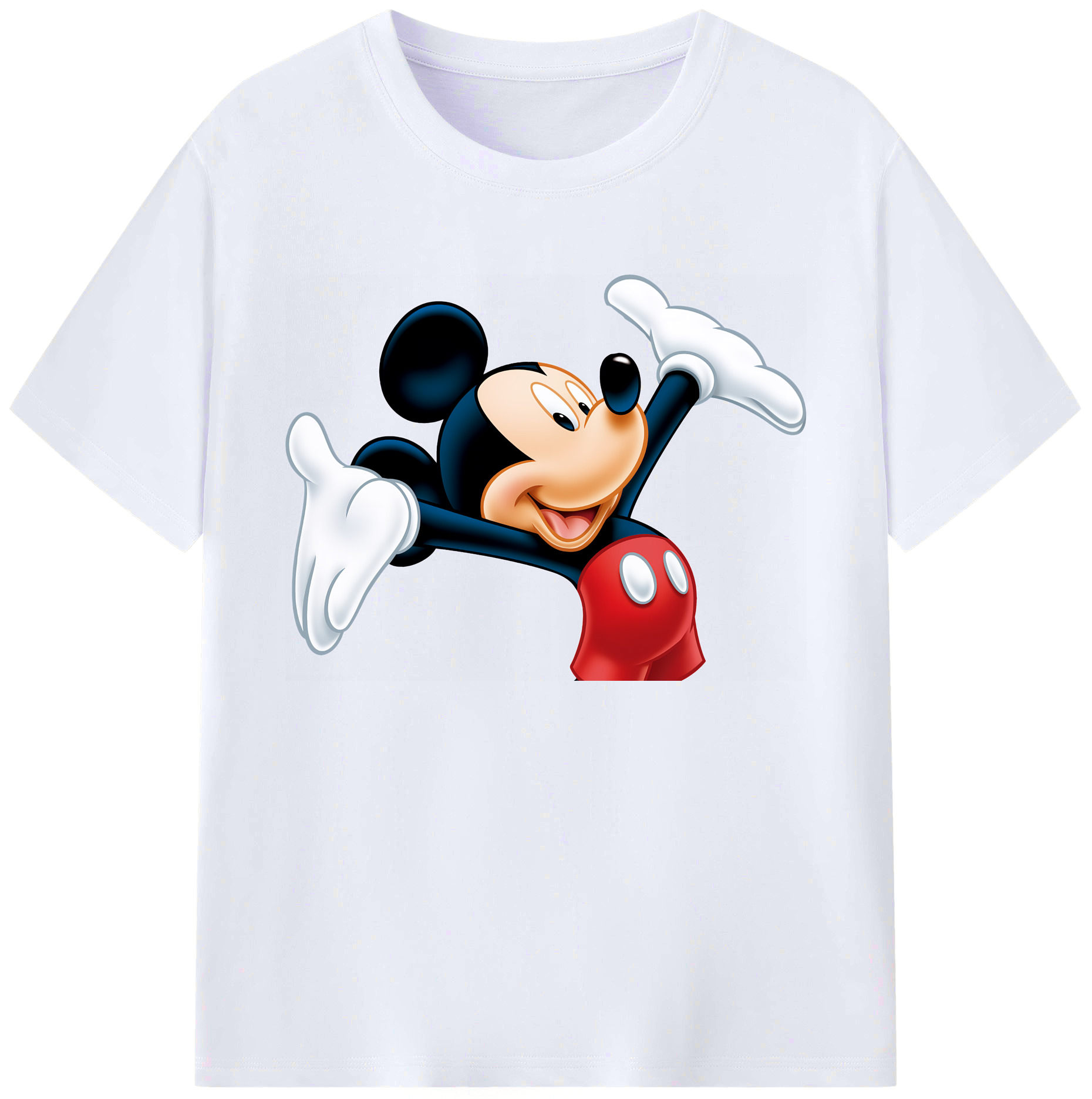 ミッキーマウス Mickey Mouse 綿100％ メンズ半袖Tシャツ｜肌触りやわらか＆通気性