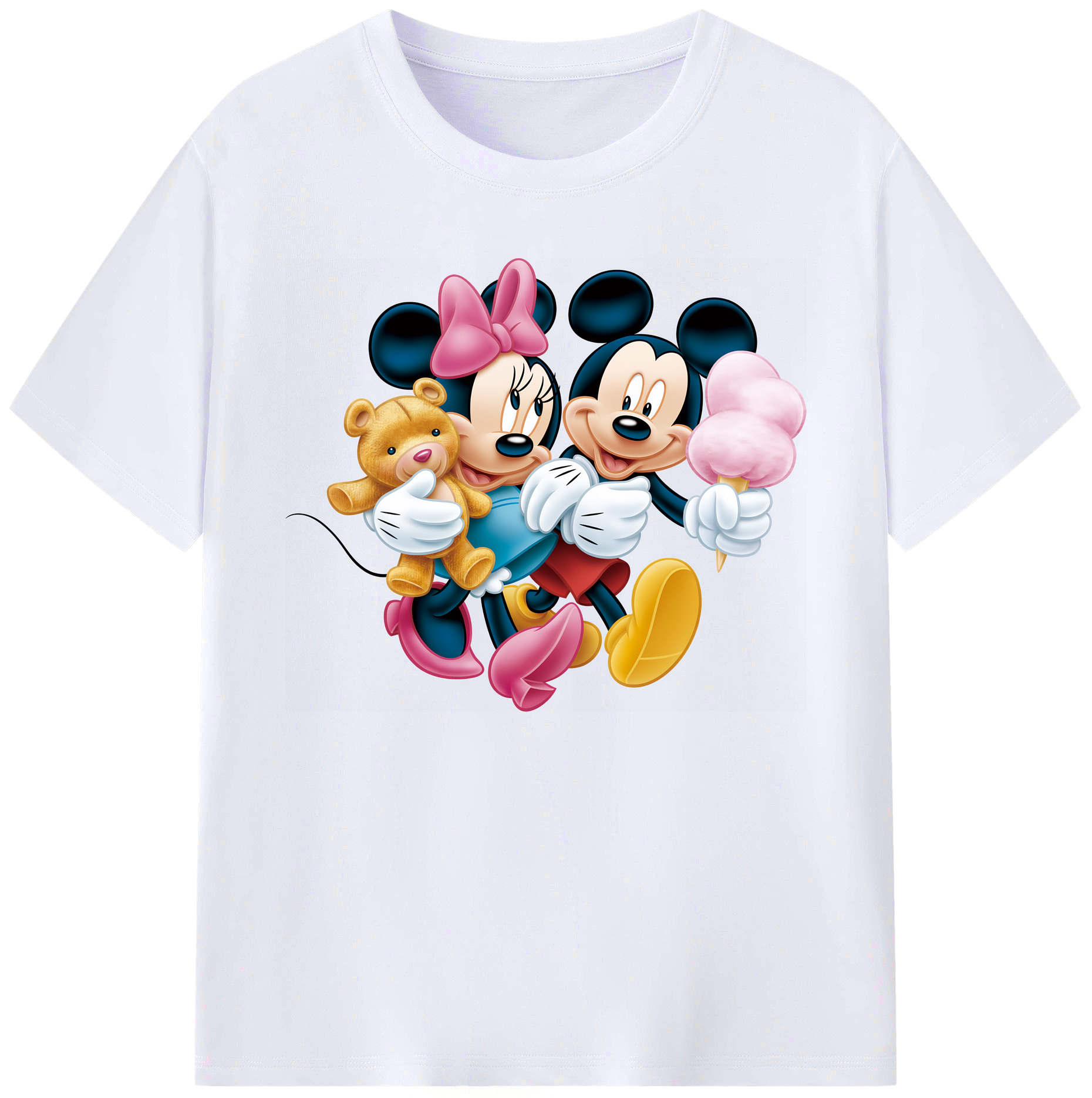 ミッキーマウス Mickey Mouse 綿100％ メンズ半袖Tシャツ｜肌触りやわらか＆通気性
