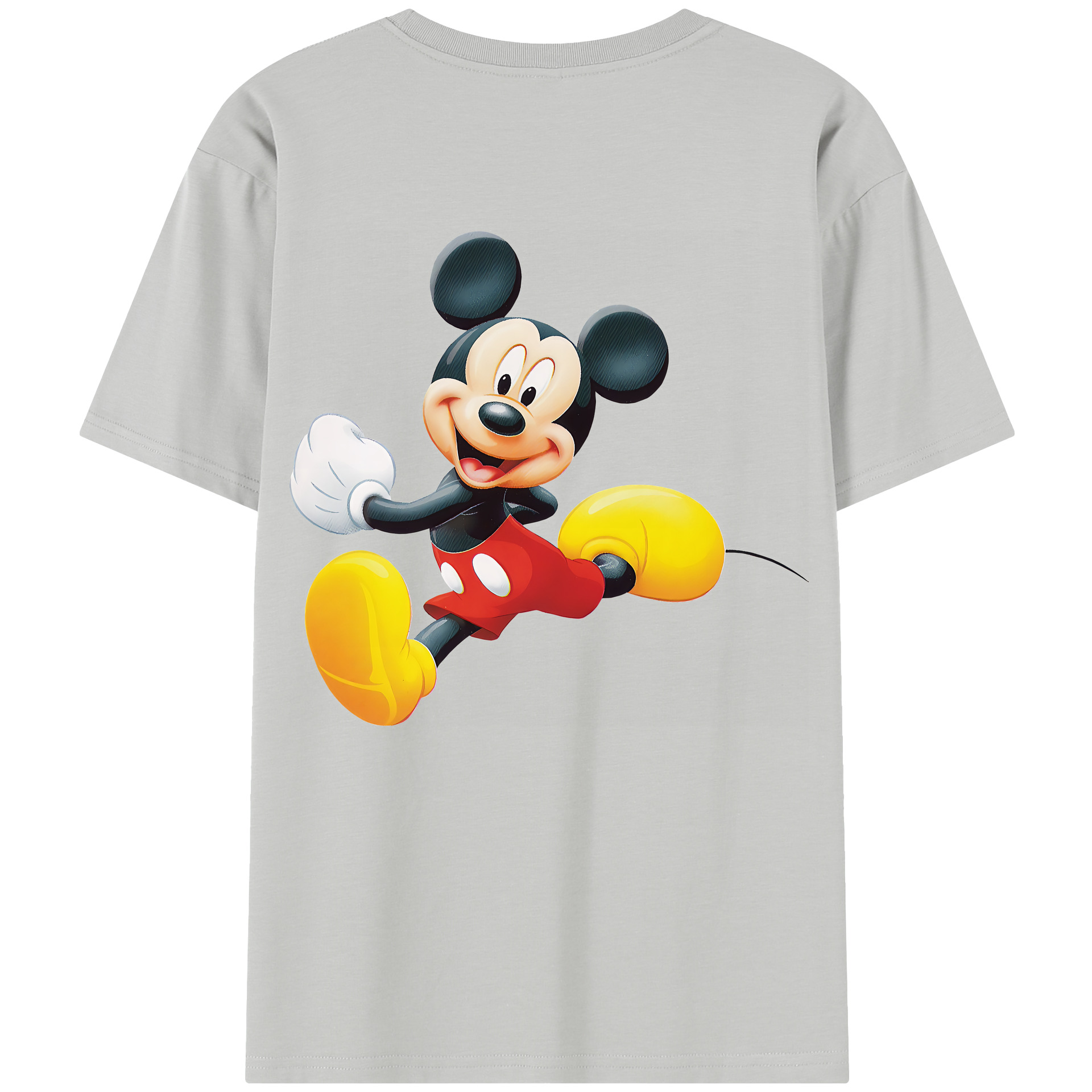 （画像用） ミッキーマウス Mickey Mouse レディース半袖Tシャツ(バックプリント)