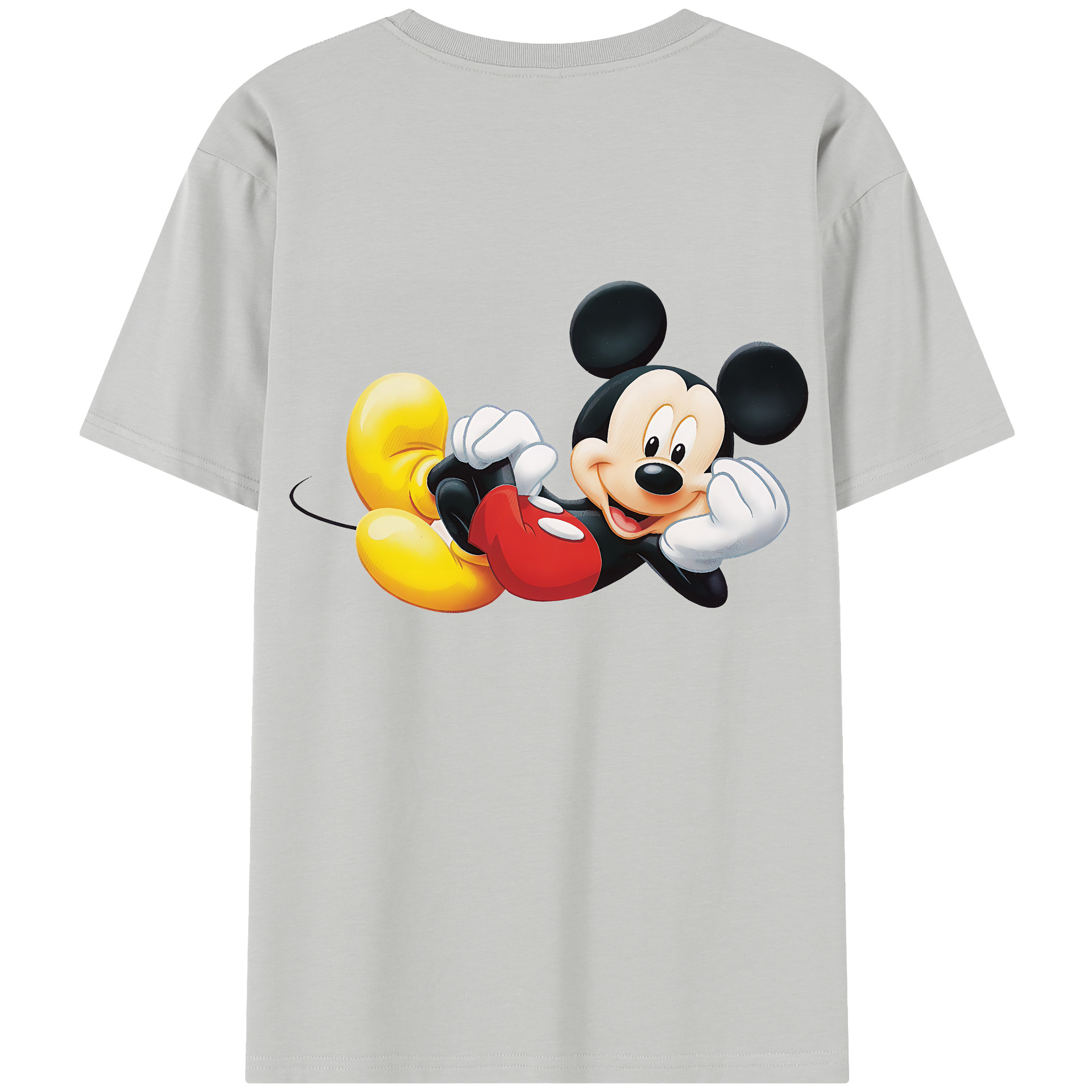 （画像用） ミッキーマウス Mickey Mouse レディース半袖Tシャツ(バックプリント)