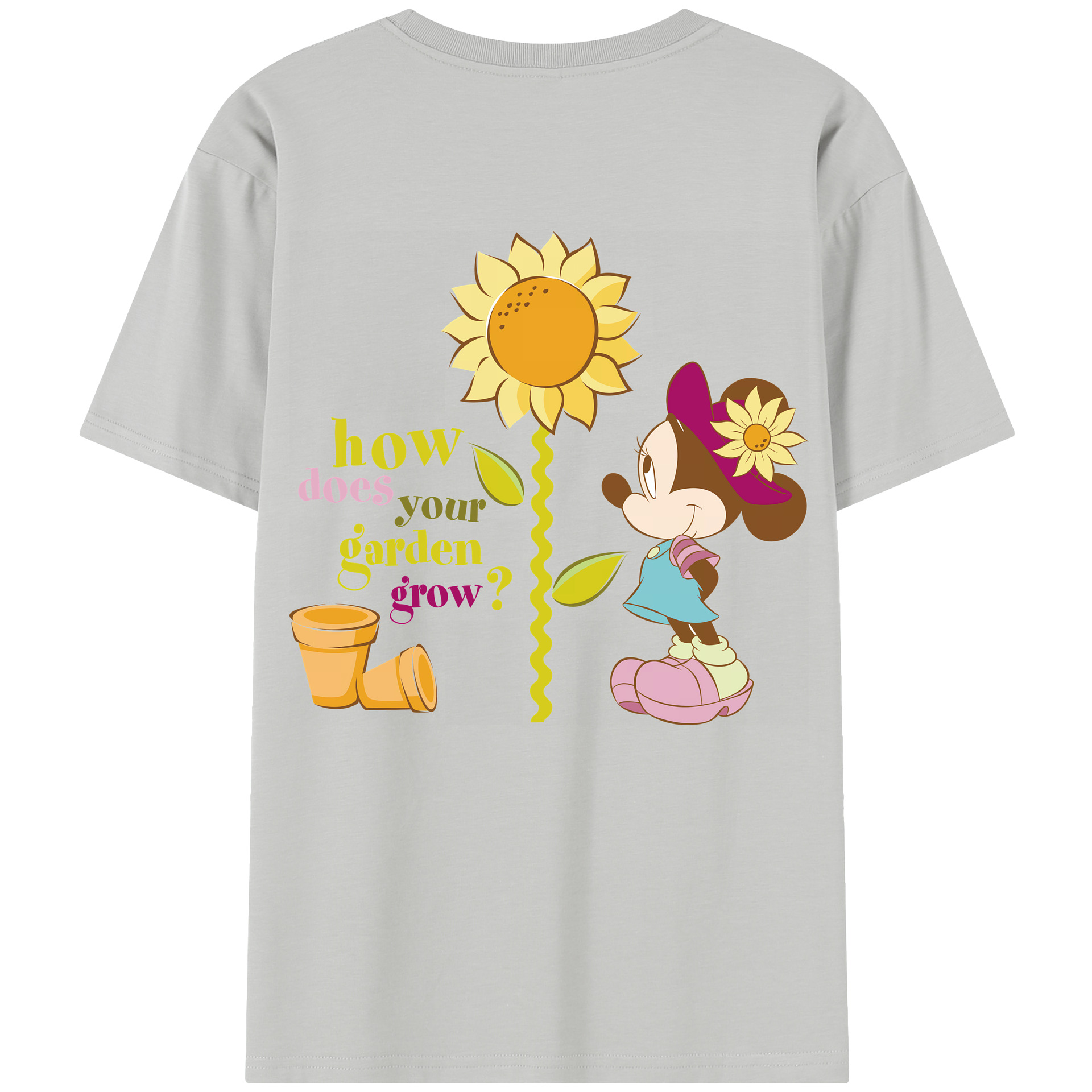 （画像用） ミッキーマウス Mickey Mouse レディース半袖Tシャツ(バックプリント)