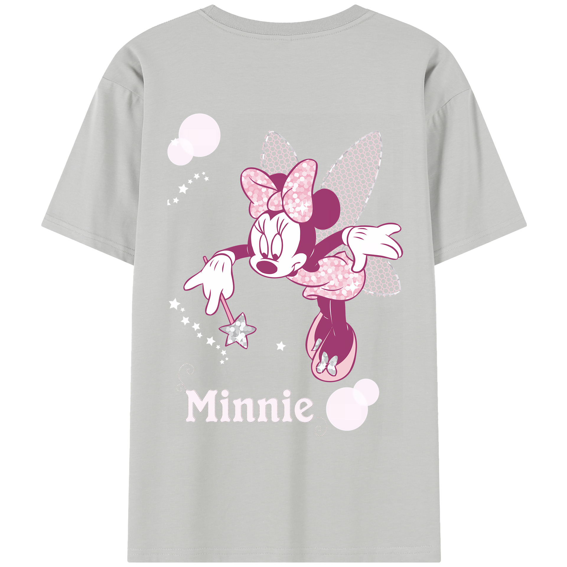 （画像用） ミッキーマウス Mickey Mouse レディース半袖Tシャツ(バックプリント)