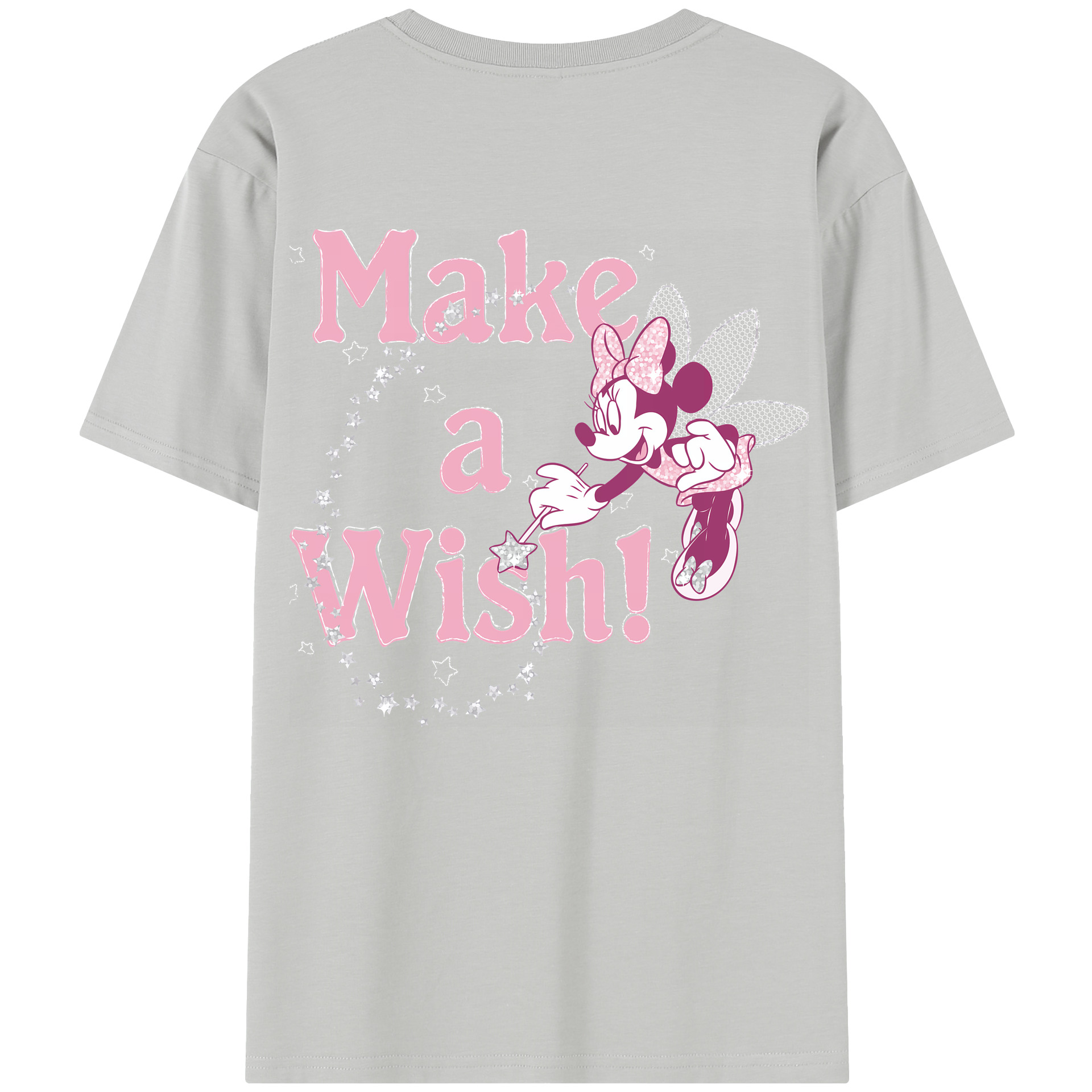 （画像用） ミッキーマウス Mickey Mouse レディース半袖Tシャツ(バックプリント)