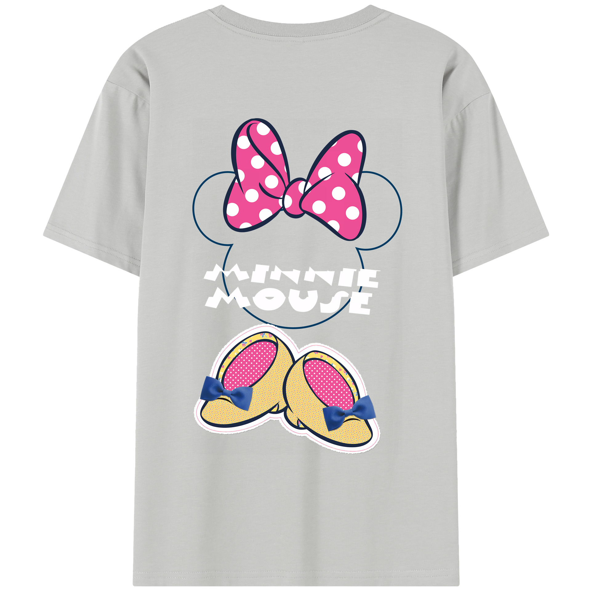 （画像用） ミッキーマウス Mickey Mouse レディース半袖Tシャツ(バックプリント)