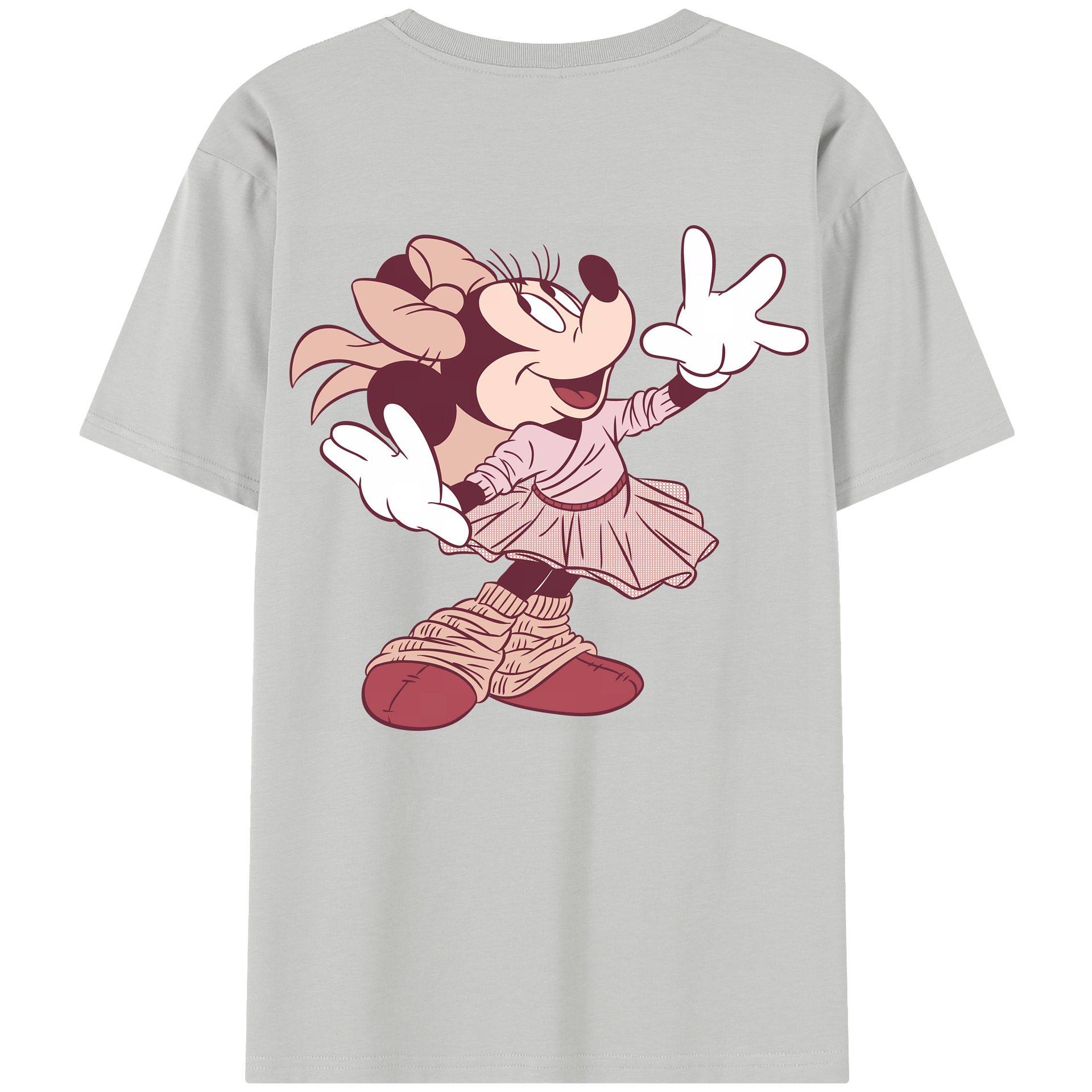 （画像用） ミッキーマウス Mickey Mouse レディース半袖Tシャツ(バックプリント)