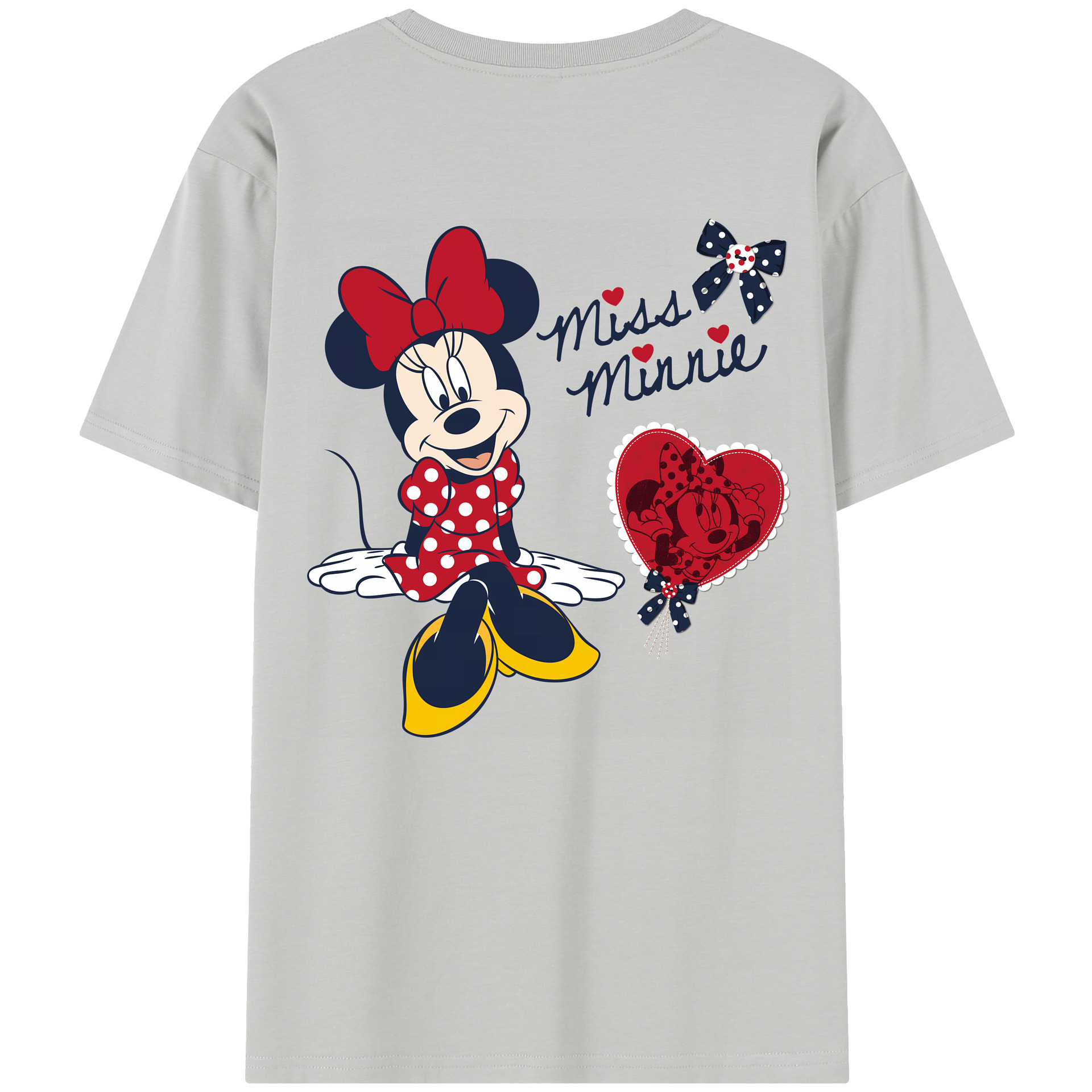 （画像用） ミッキーマウス Mickey Mouse レディース半袖Tシャツ(バックプリント)