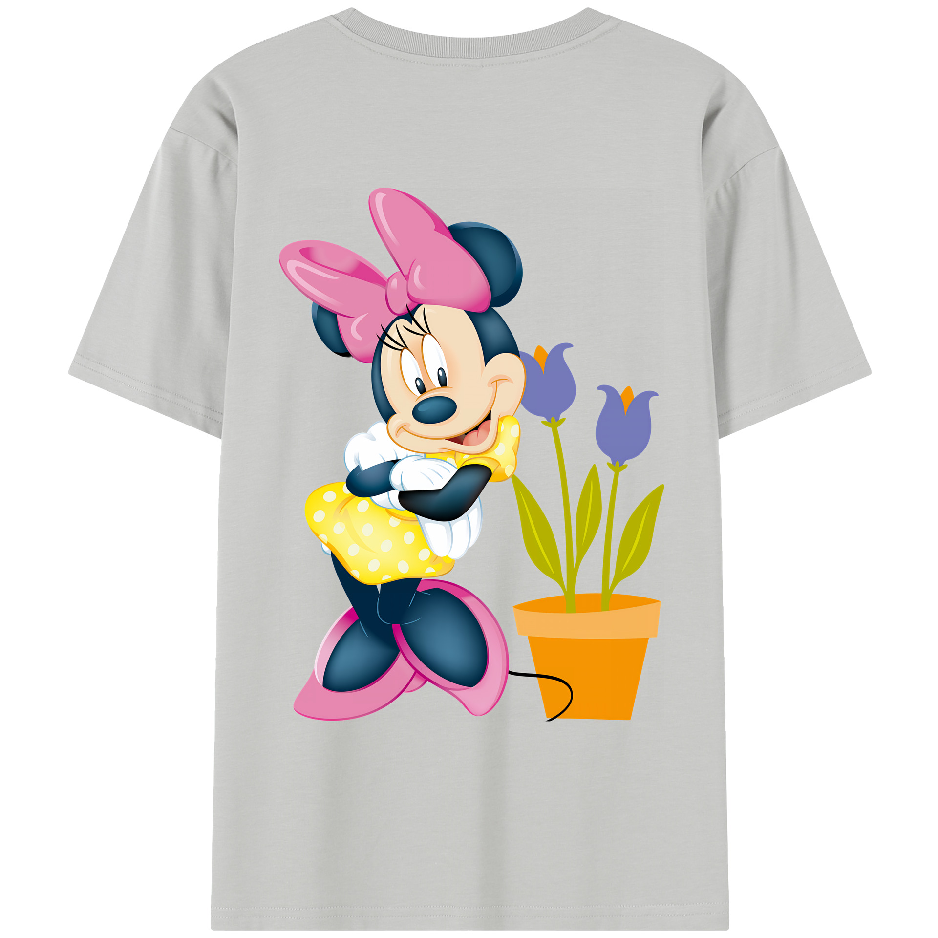 （画像用） ミッキーマウス Mickey Mouse レディース半袖Tシャツ(バックプリント)