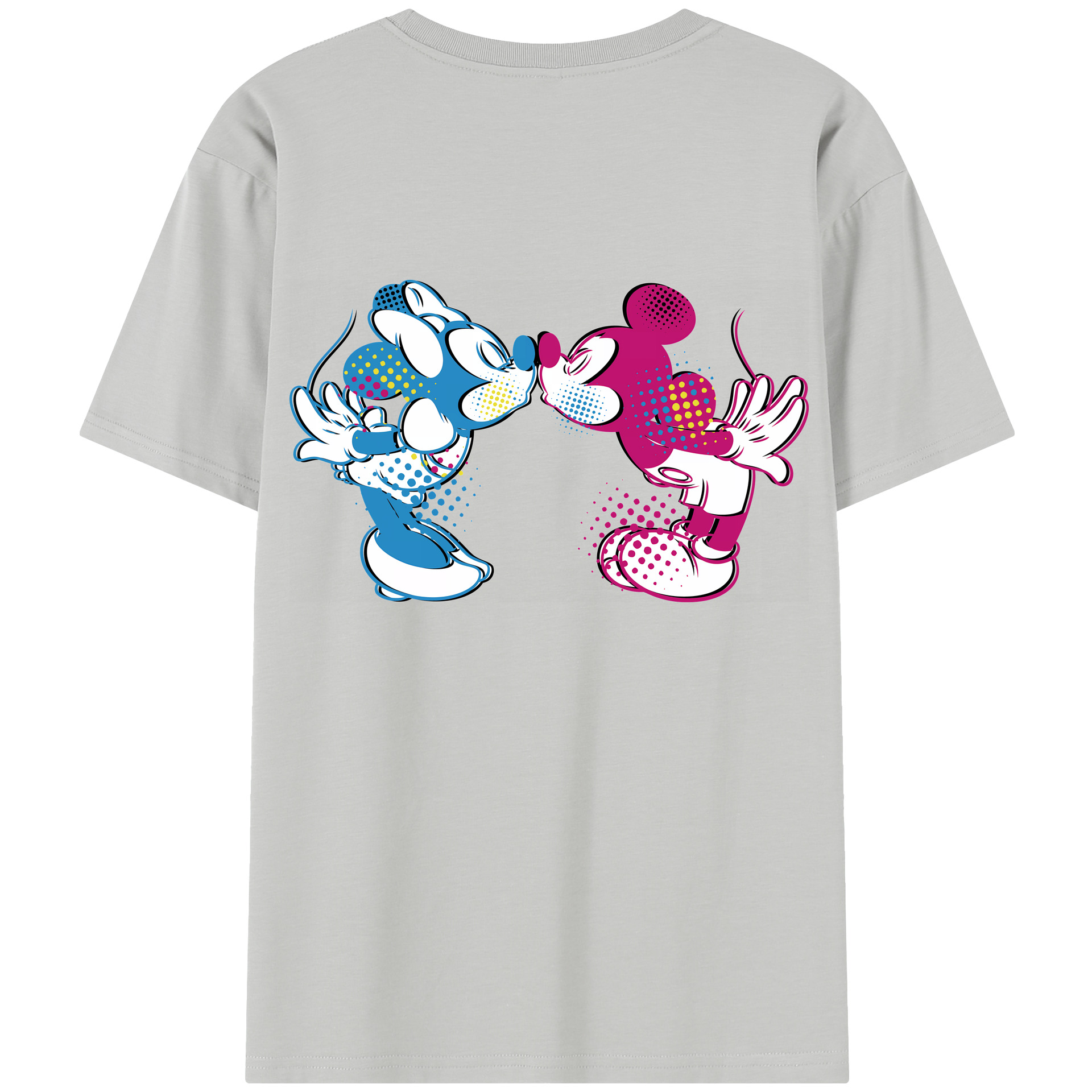 （画像用） ミッキーマウス Mickey Mouse レディース半袖Tシャツ(バックプリント)