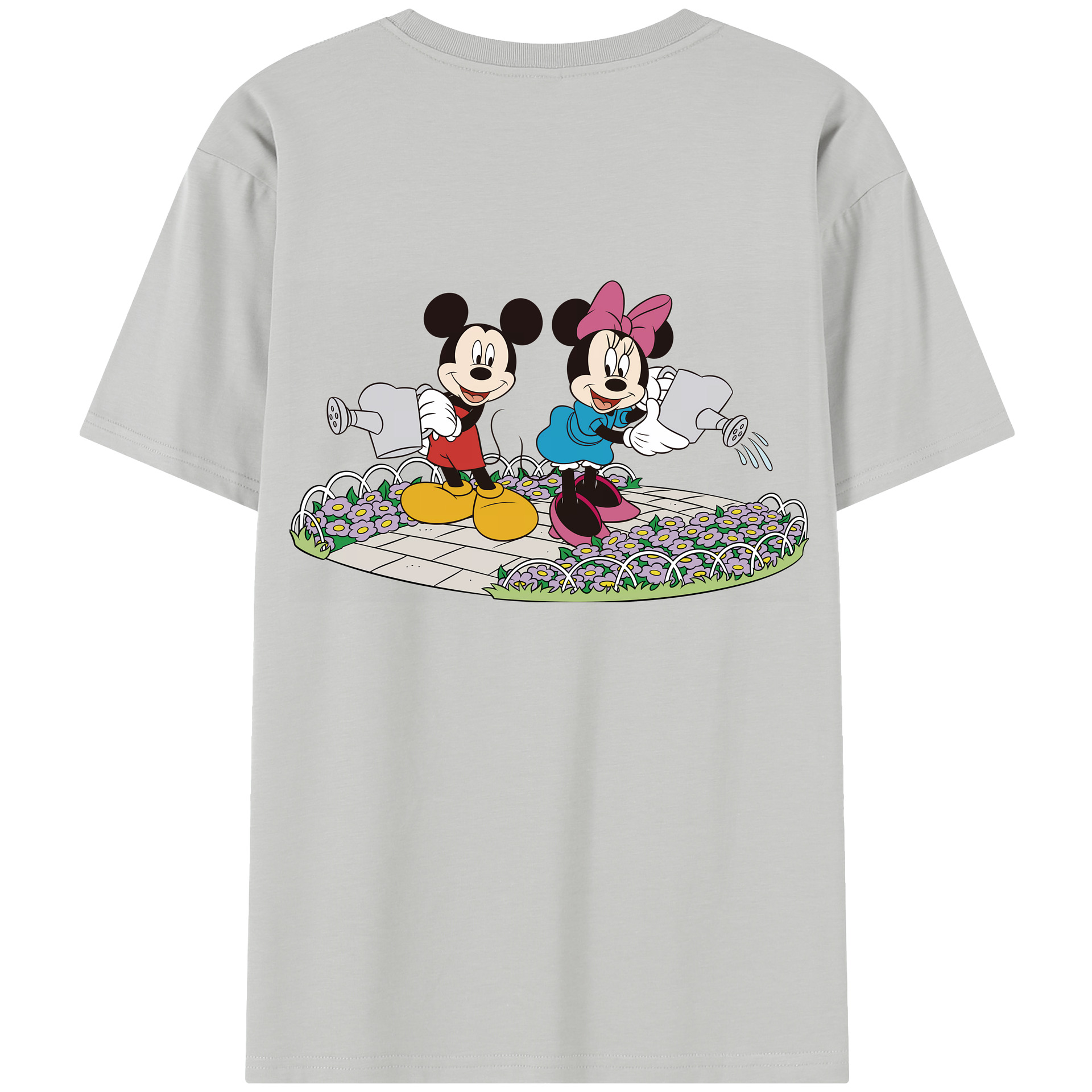 （画像用） ミッキーマウス Mickey Mouse レディース半袖Tシャツ(バックプリント)