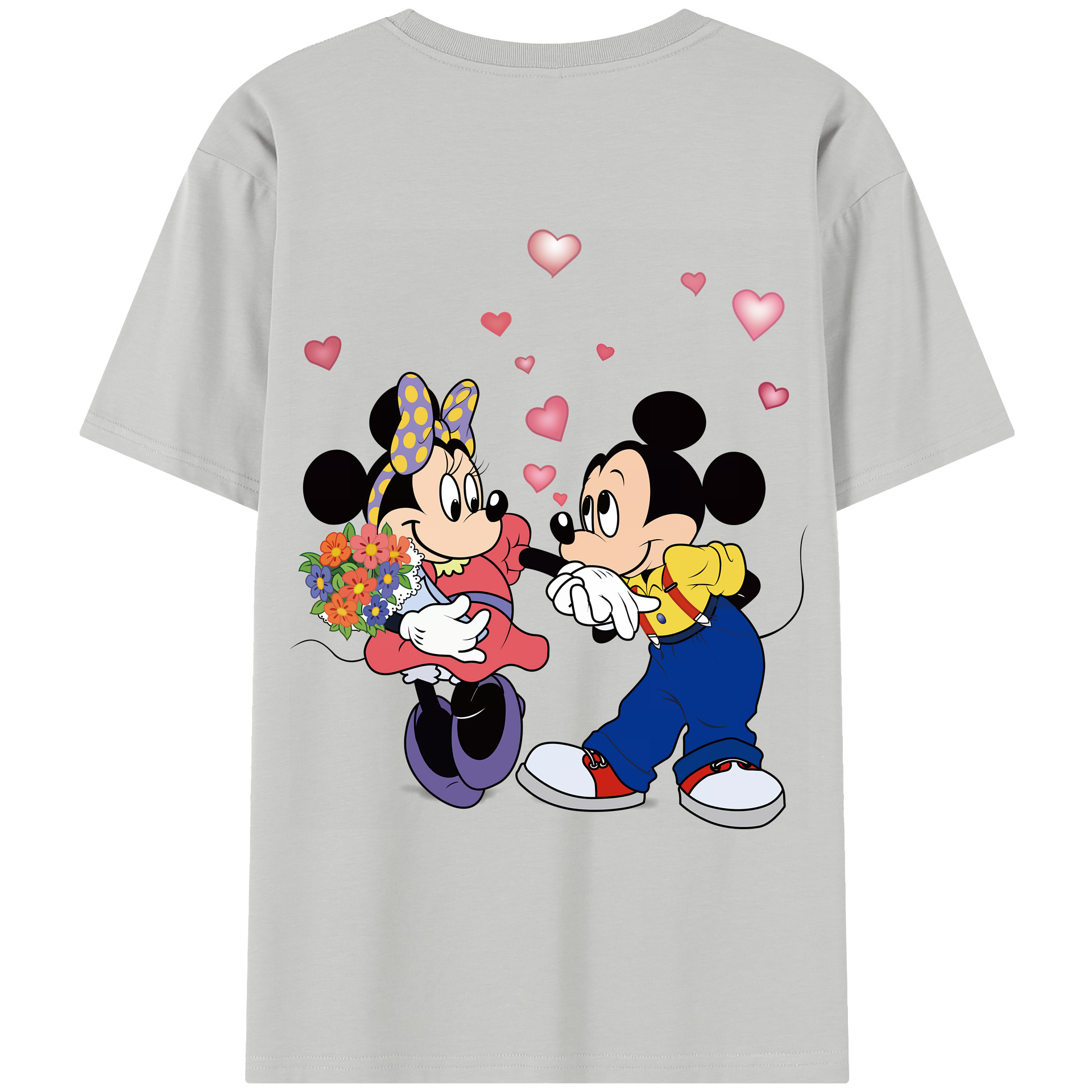 （画像用） ミッキーマウス Mickey Mouse レディース半袖Tシャツ(バックプリント)