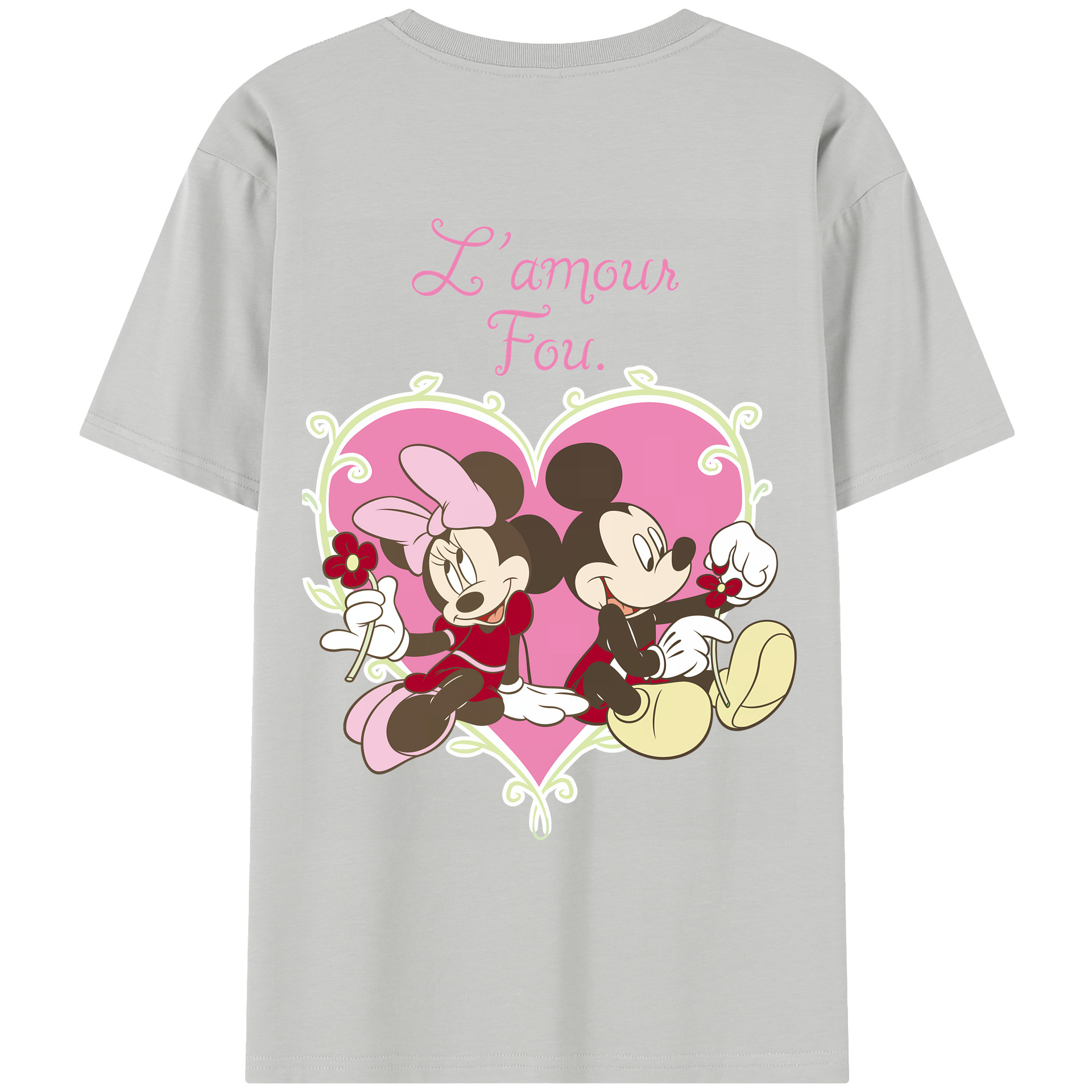 （画像用） ミッキーマウス Mickey Mouse レディース半袖Tシャツ(バックプリント)