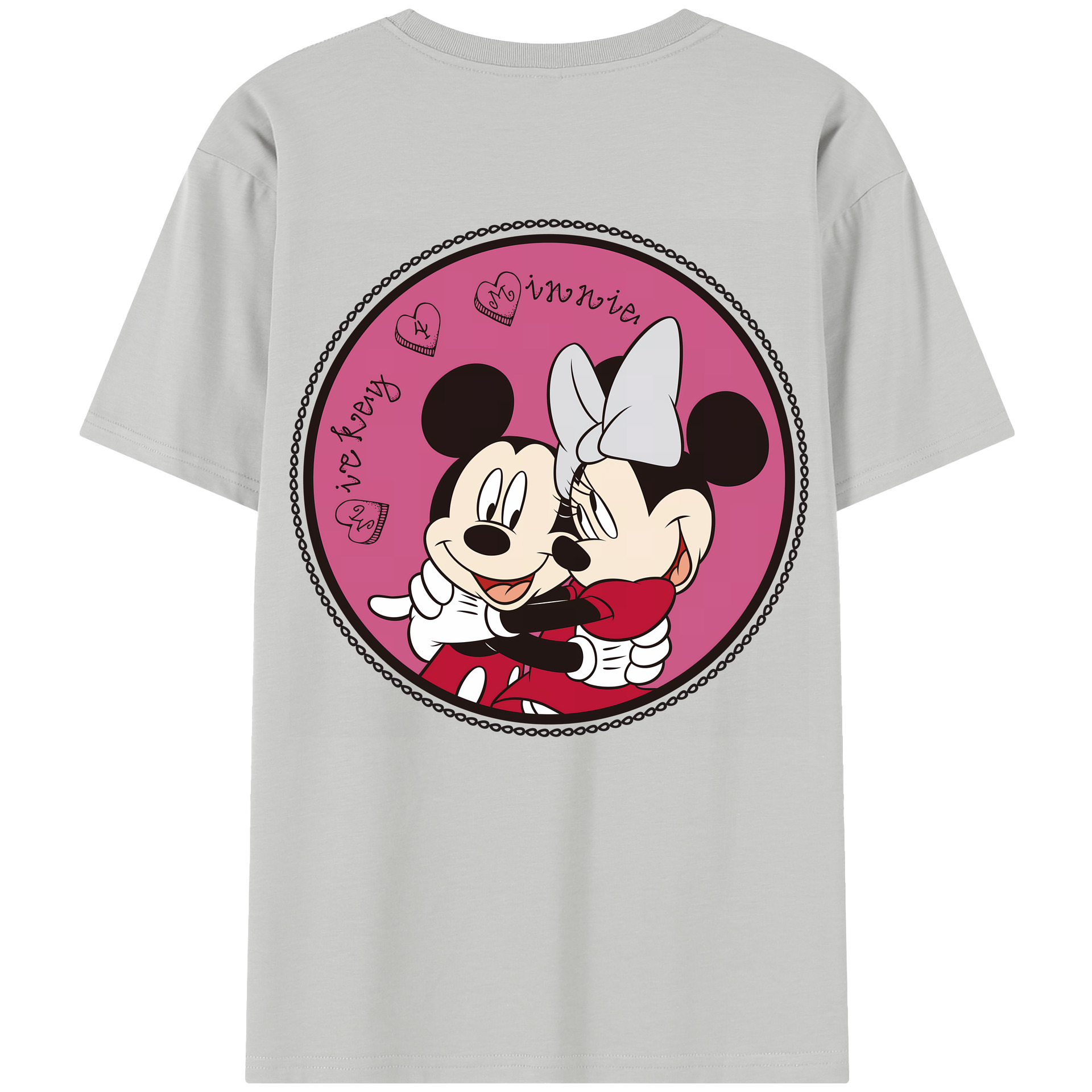 （画像用） ミッキーマウス Mickey Mouse レディース半袖Tシャツ(バックプリント)