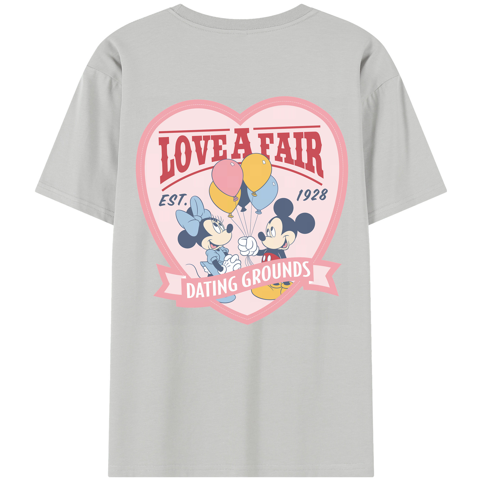 （画像用） ミッキーマウス Mickey Mouse レディース半袖Tシャツ(バックプリント)