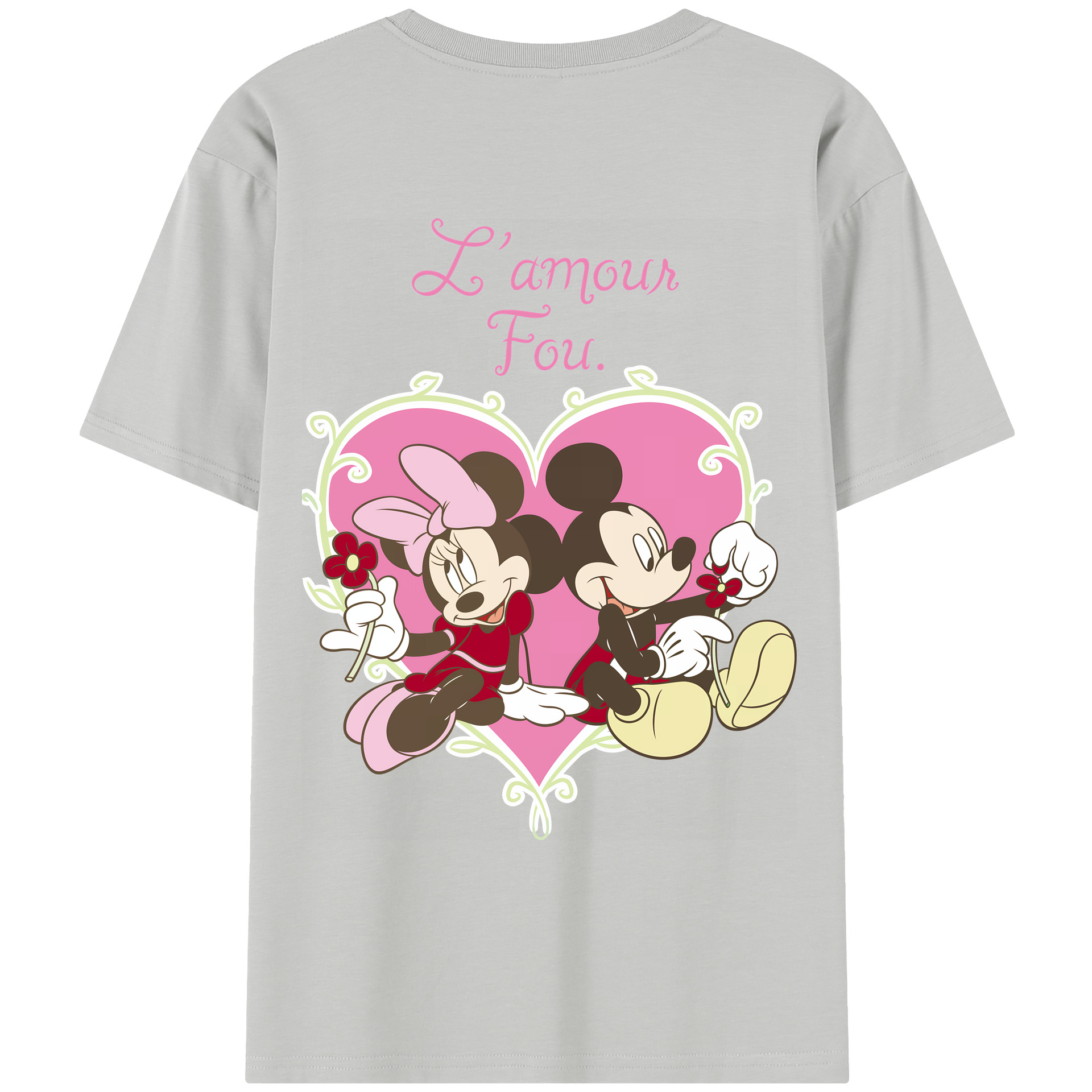 （画像用） ミッキーマウス Mickey Mouse レディース半袖Tシャツ(バックプリント)