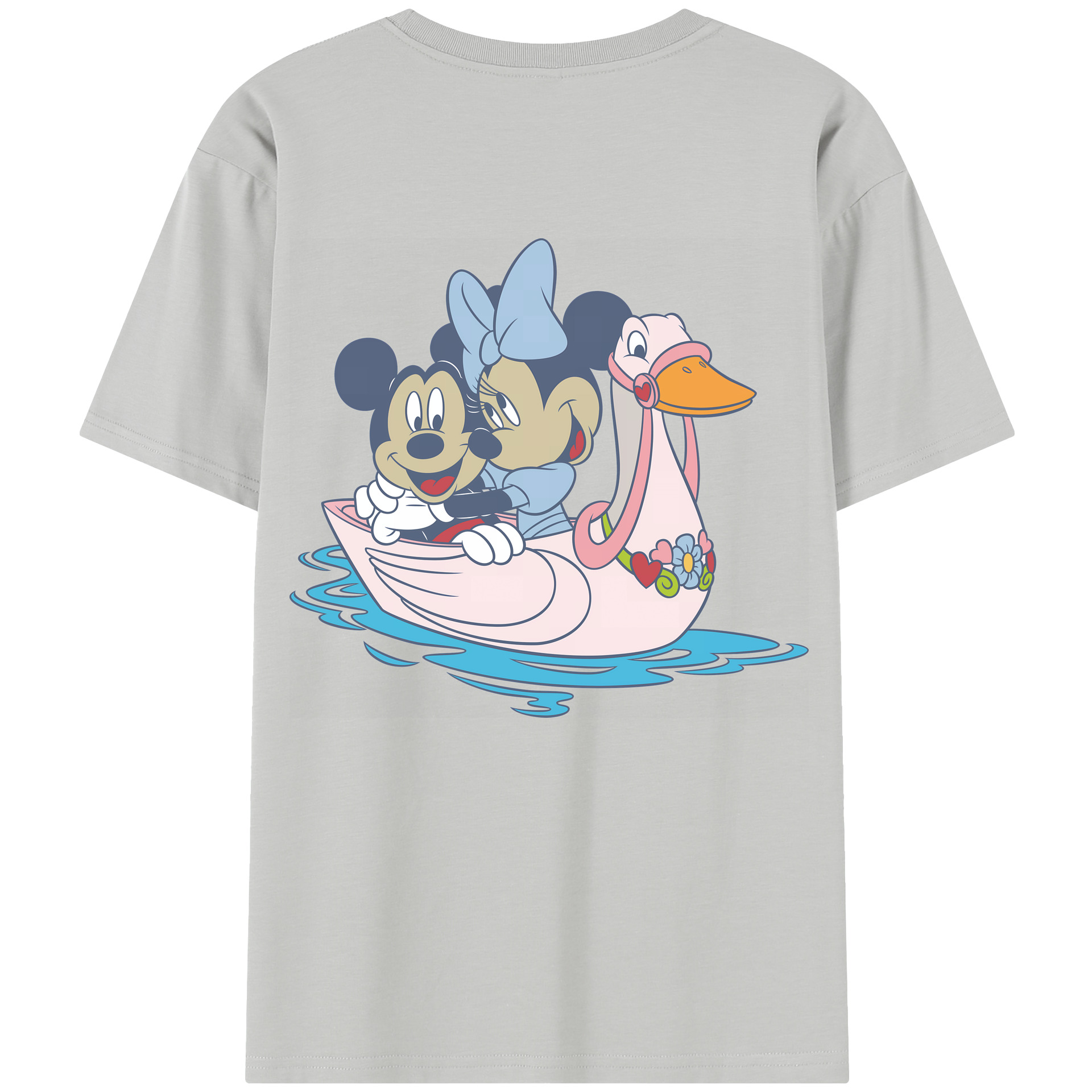 （画像用） ミッキーマウス Mickey Mouse レディース半袖Tシャツ(バックプリント)