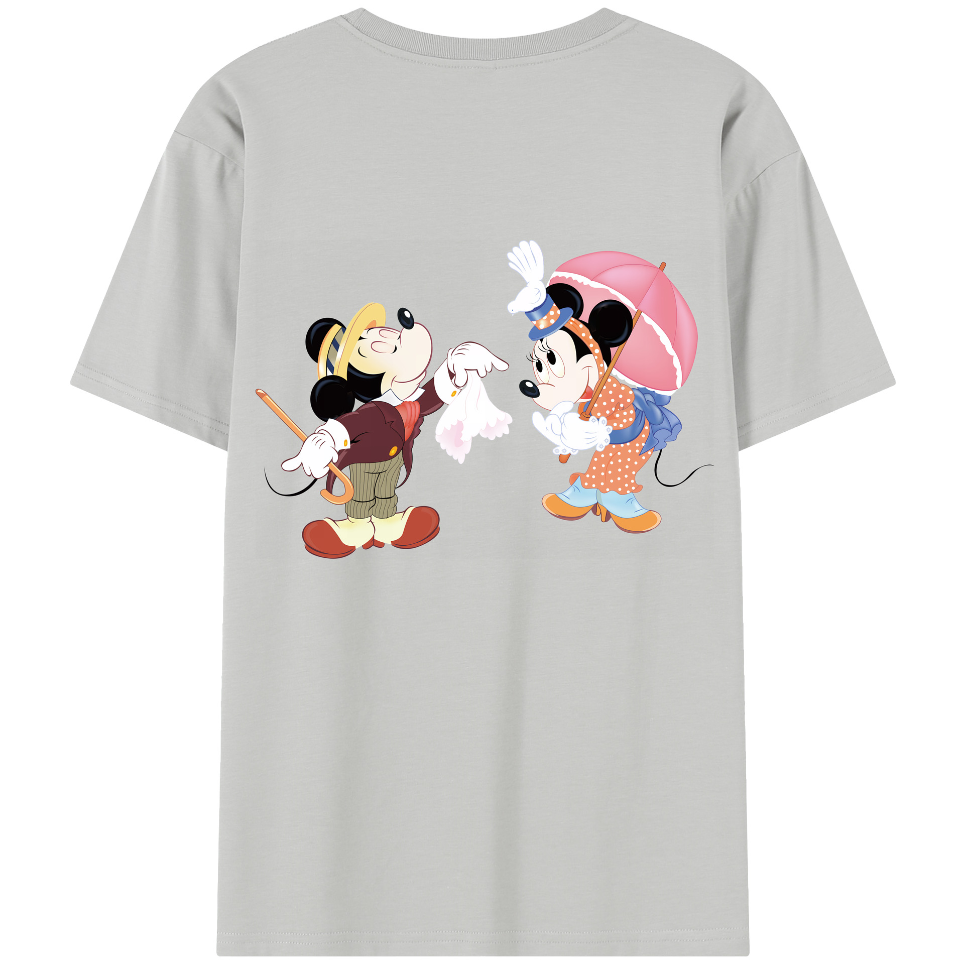 （画像用） ミッキーマウス Mickey Mouse レディース半袖Tシャツ(バックプリント)