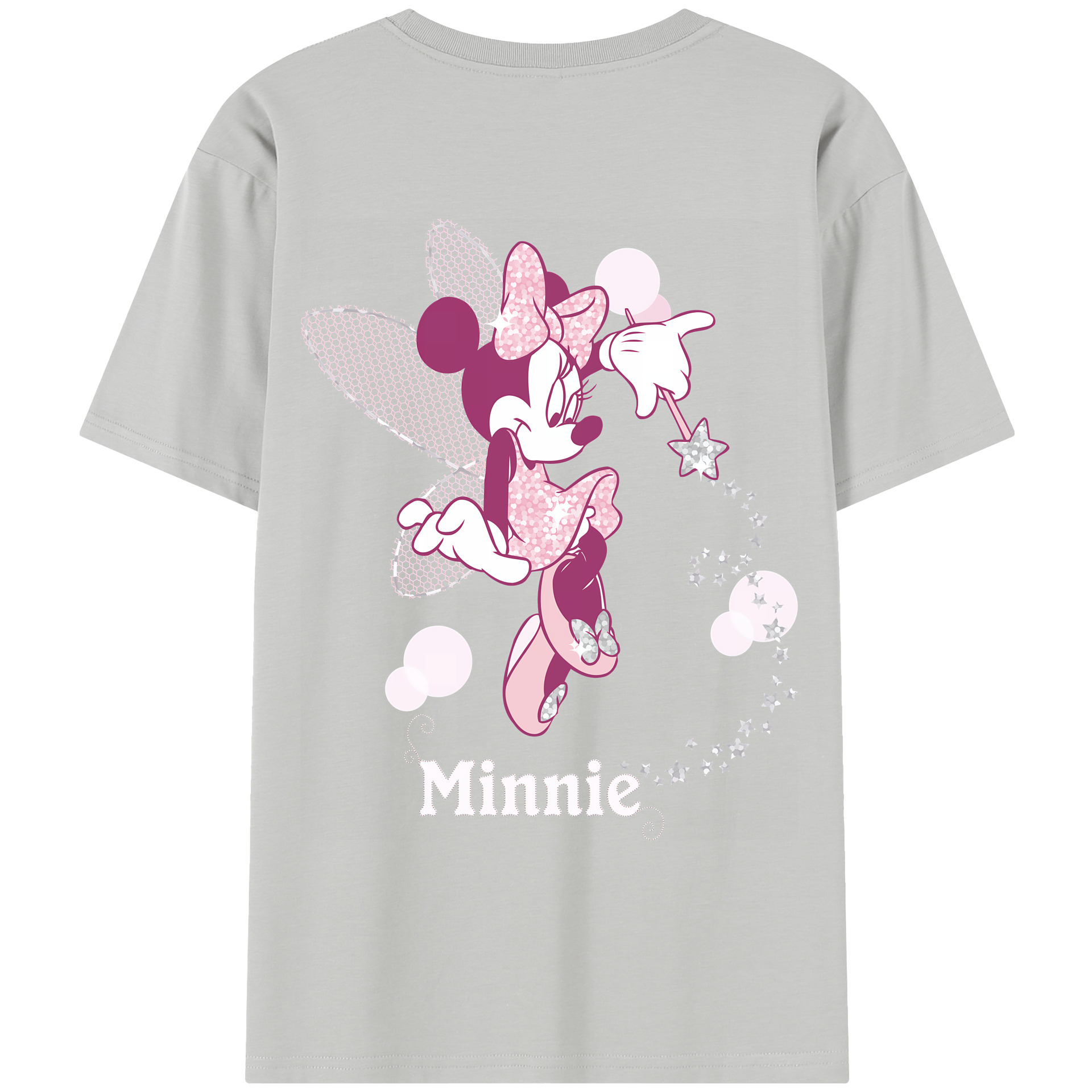 （画像用） ミッキーマウス Mickey Mouse レディース半袖Tシャツ(バックプリント)