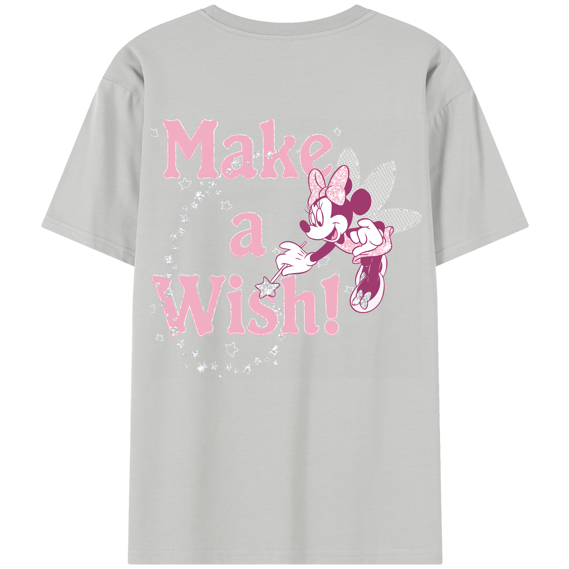 （画像用） ミッキーマウス Mickey Mouse レディース半袖Tシャツ(バックプリント)