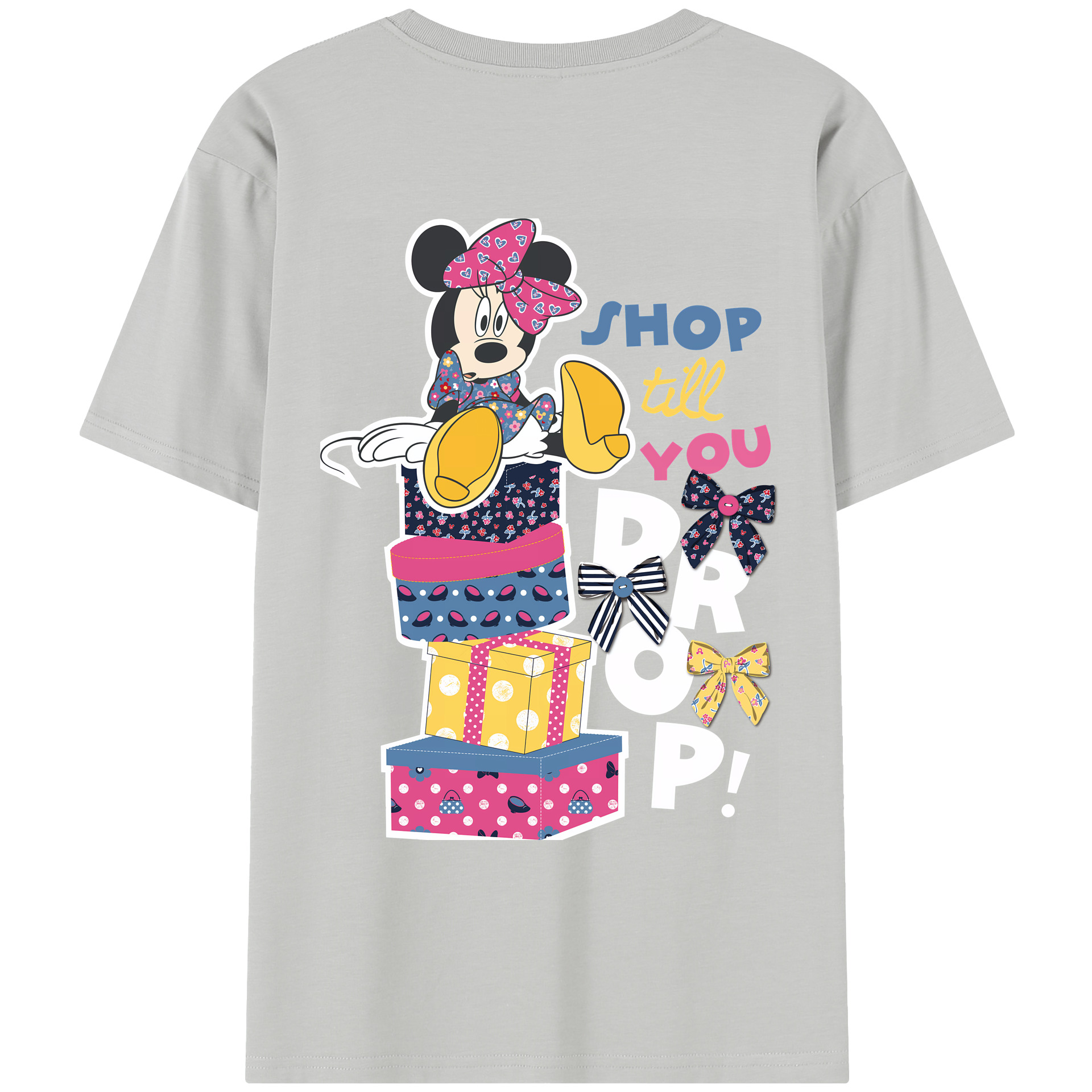 （画像用） ミッキーマウス Mickey Mouse レディース半袖Tシャツ(バックプリント)