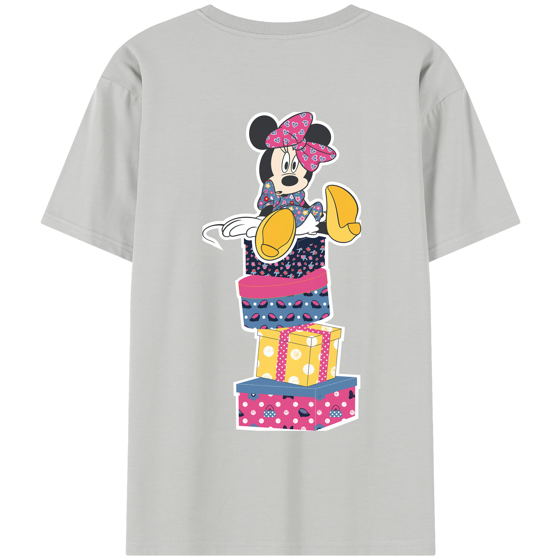 （画像用） ミッキーマウス Mickey Mouse レディース半袖Tシャツ(バックプリント)
