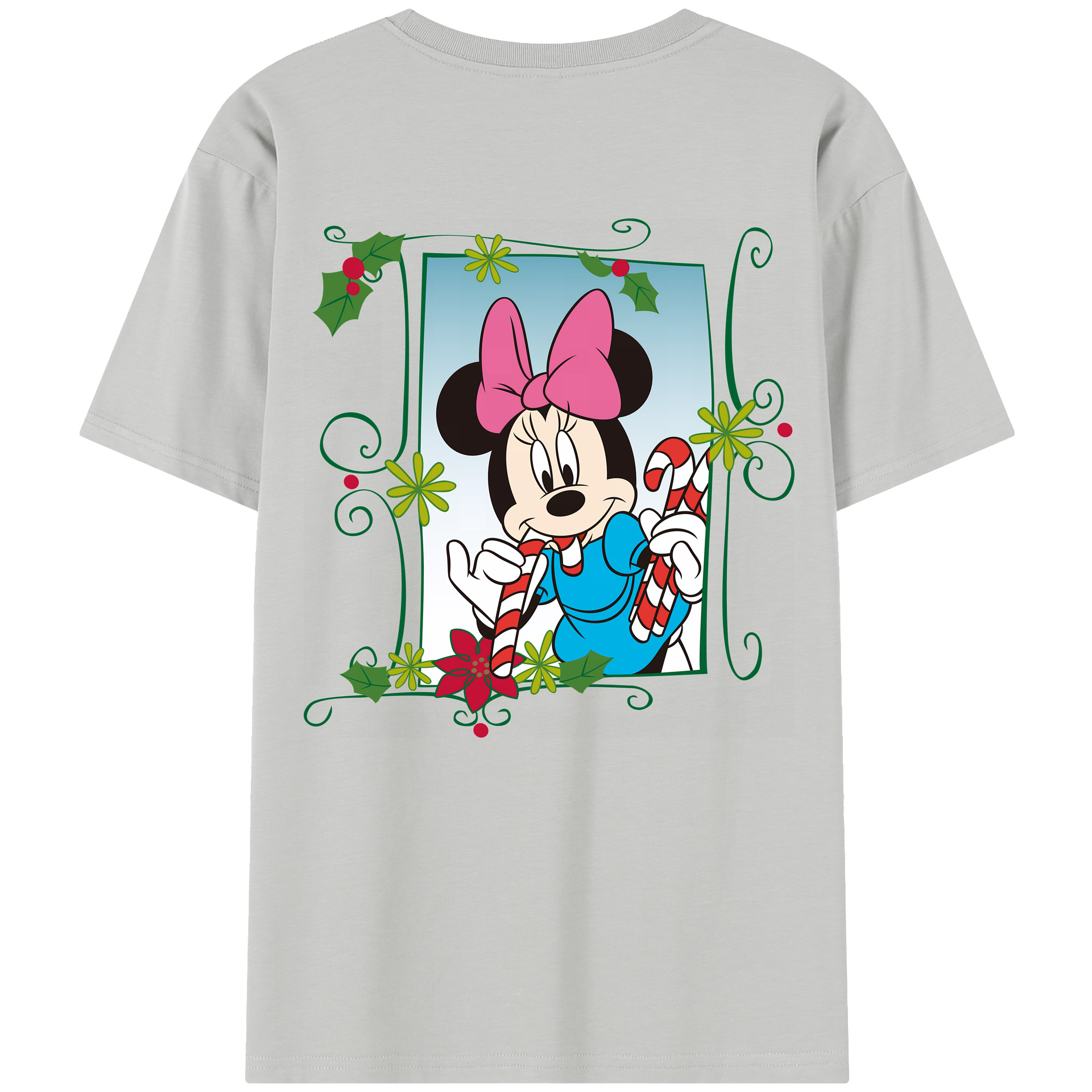 （画像用） ミッキーマウス Mickey Mouse レディース半袖Tシャツ(バックプリント)