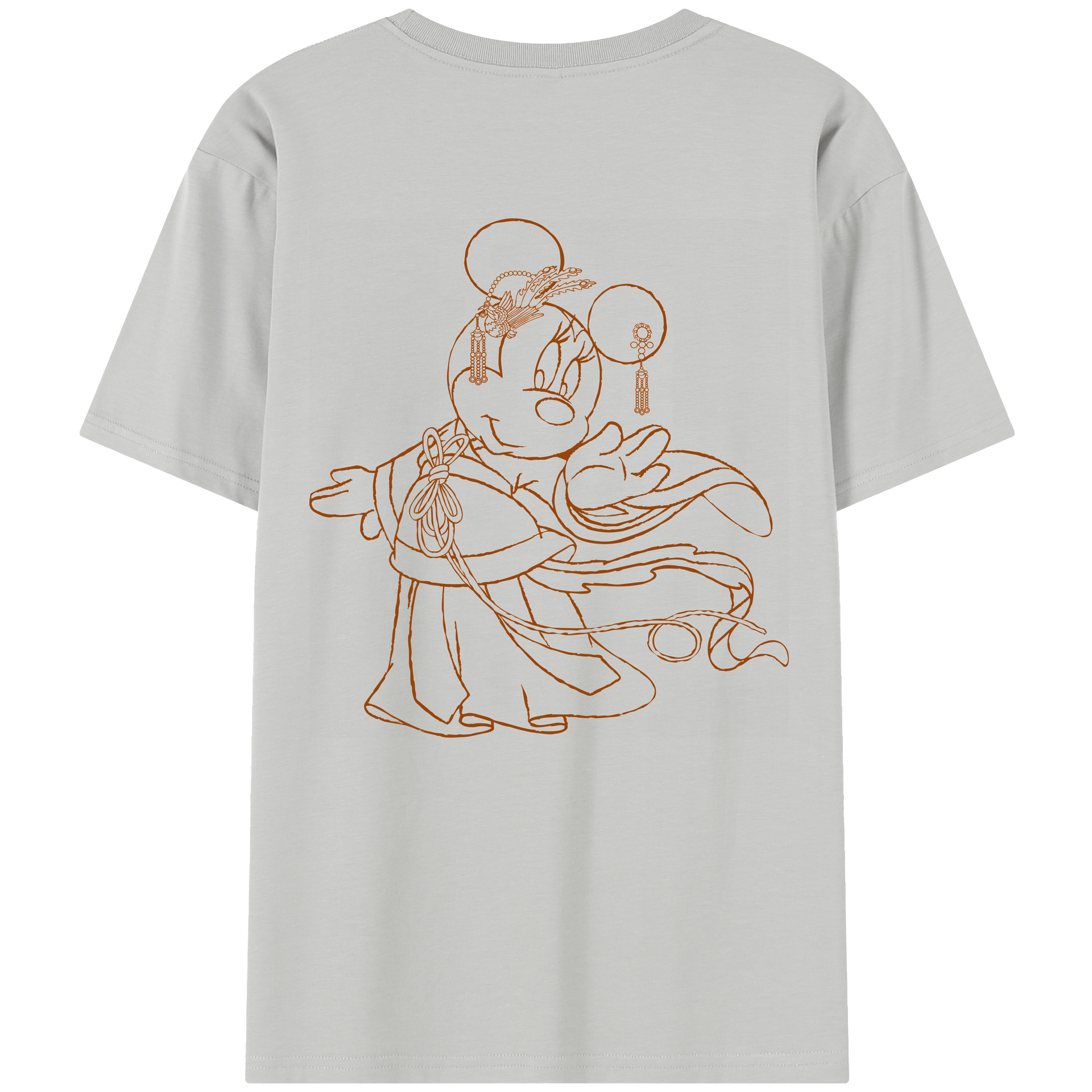 （画像用） ミッキーマウス Mickey Mouse レディース半袖Tシャツ(バックプリント)