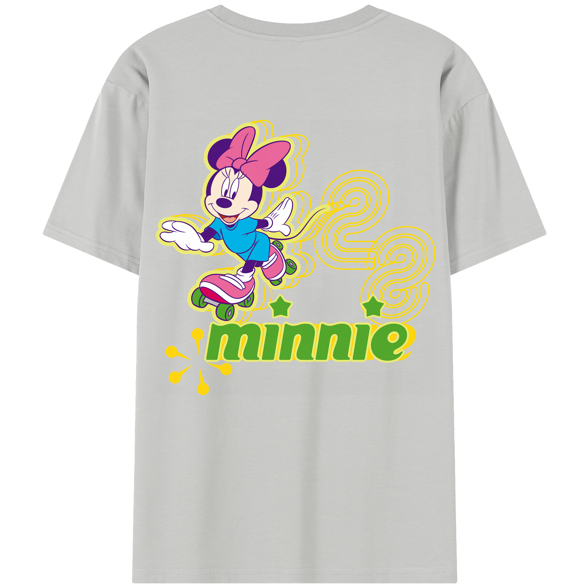 （画像用） ミッキーマウス Mickey Mouse レディース半袖Tシャツ(バックプリント)