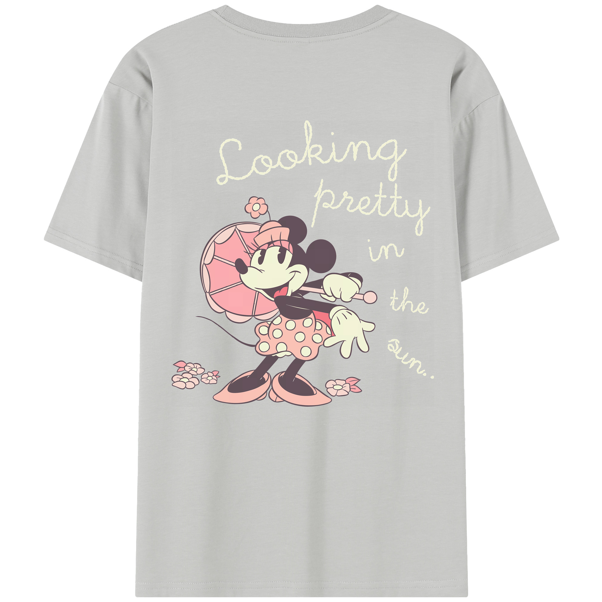 （画像用） ミッキーマウス Mickey Mouse レディース半袖Tシャツ(バックプリント)
