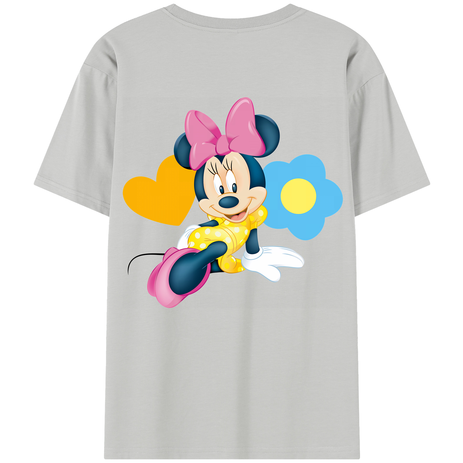 （画像用） ミッキーマウス Mickey Mouse レディース半袖Tシャツ(バックプリント)