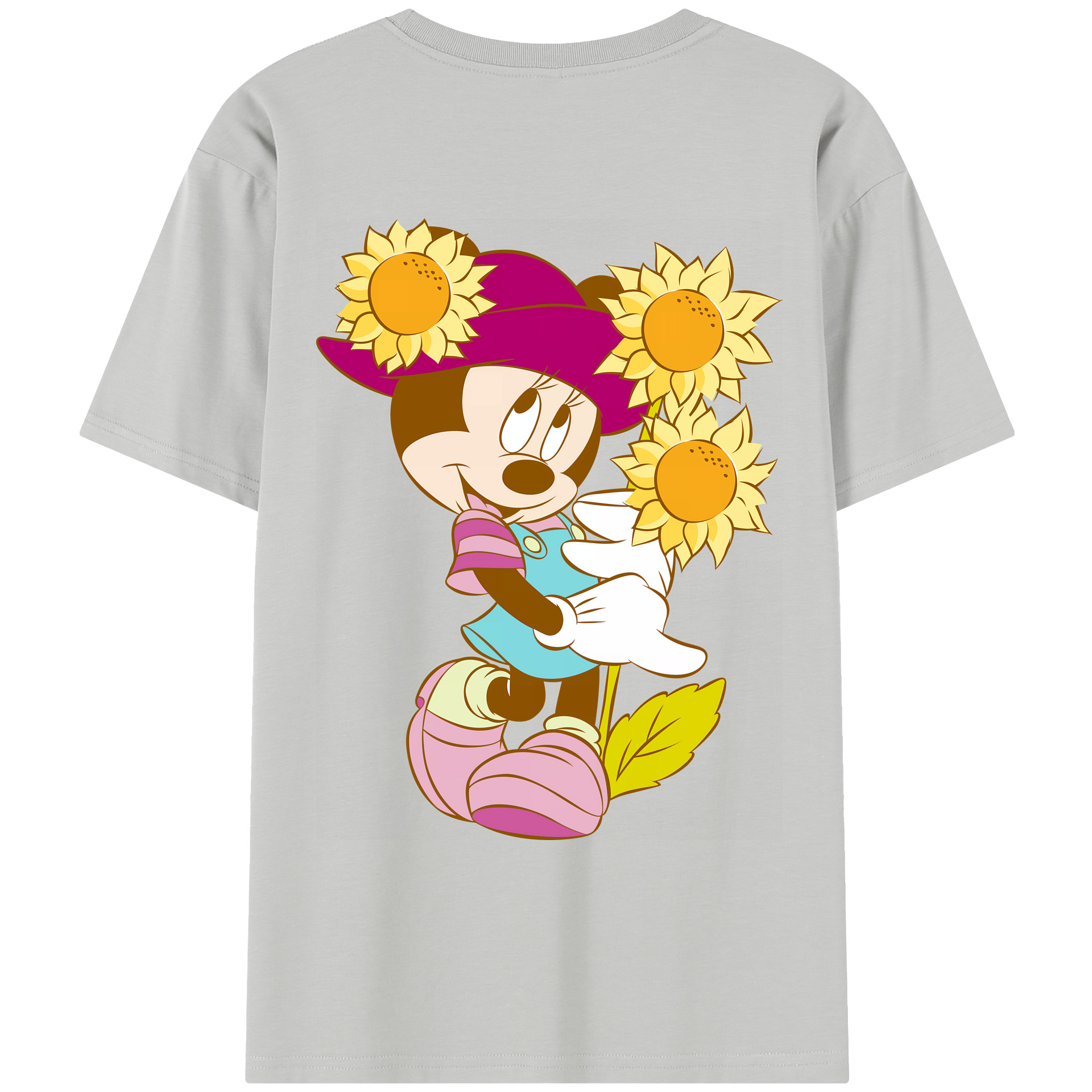 （画像用） ミッキーマウス Mickey Mouse レディース半袖Tシャツ(バックプリント)