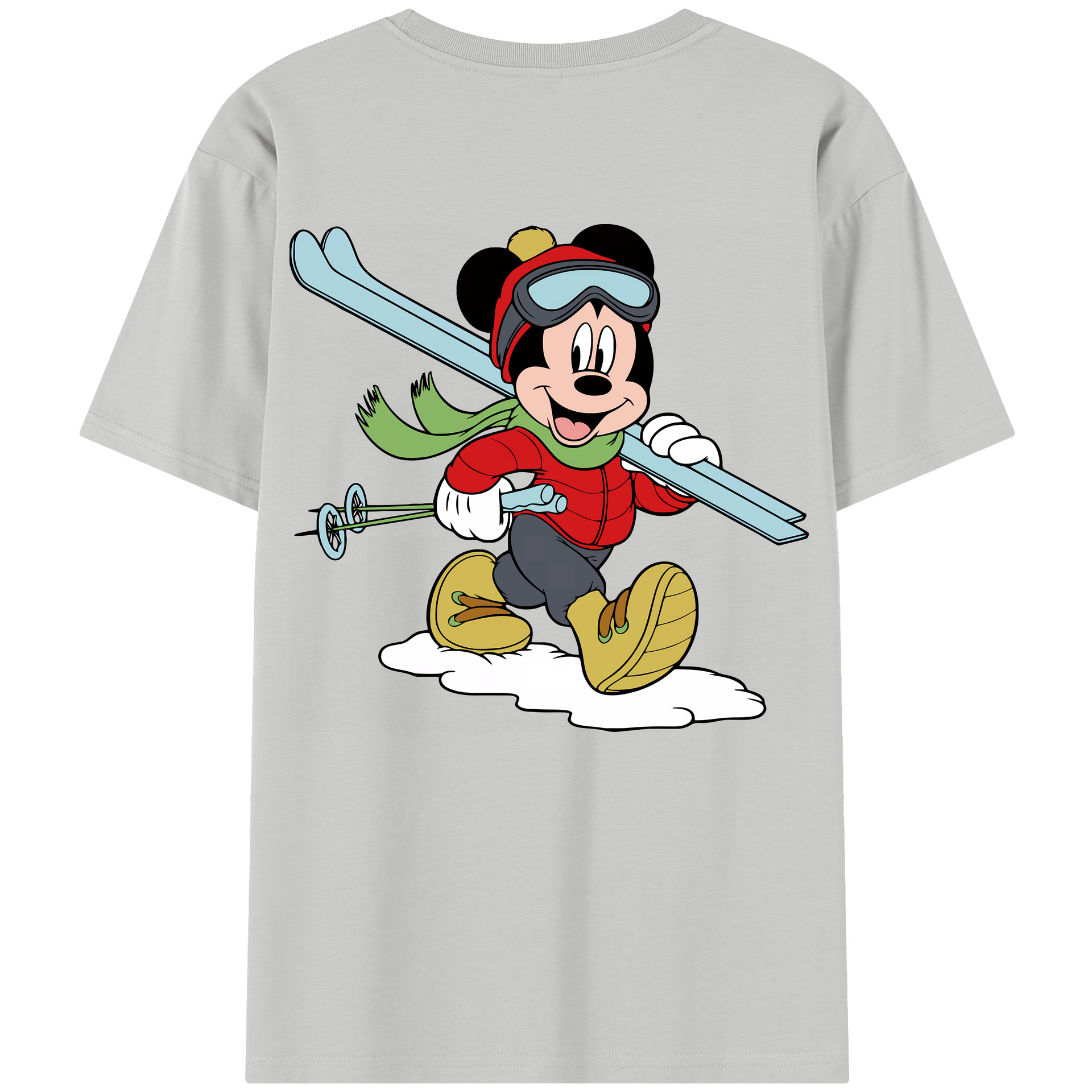 （画像用） ミッキーマウス Mickey Mouse レディース半袖Tシャツ(バックプリント)