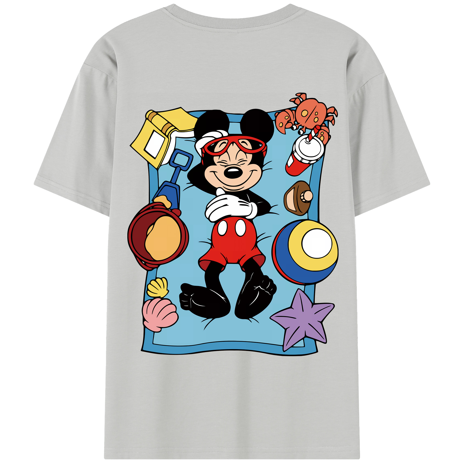 （画像用） ミッキーマウス Mickey Mouse レディース半袖Tシャツ(バックプリント)