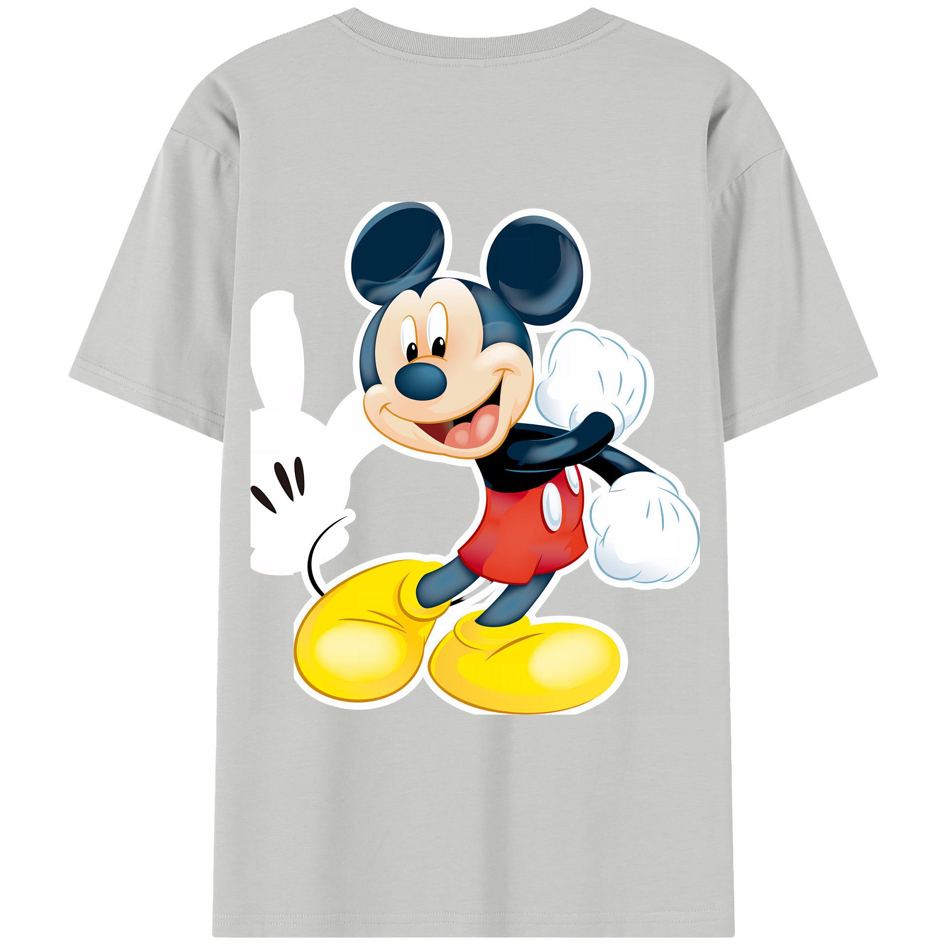 ミッキーマウス Mickey Mouse レディース半袖Tシャツ(バックプリント)