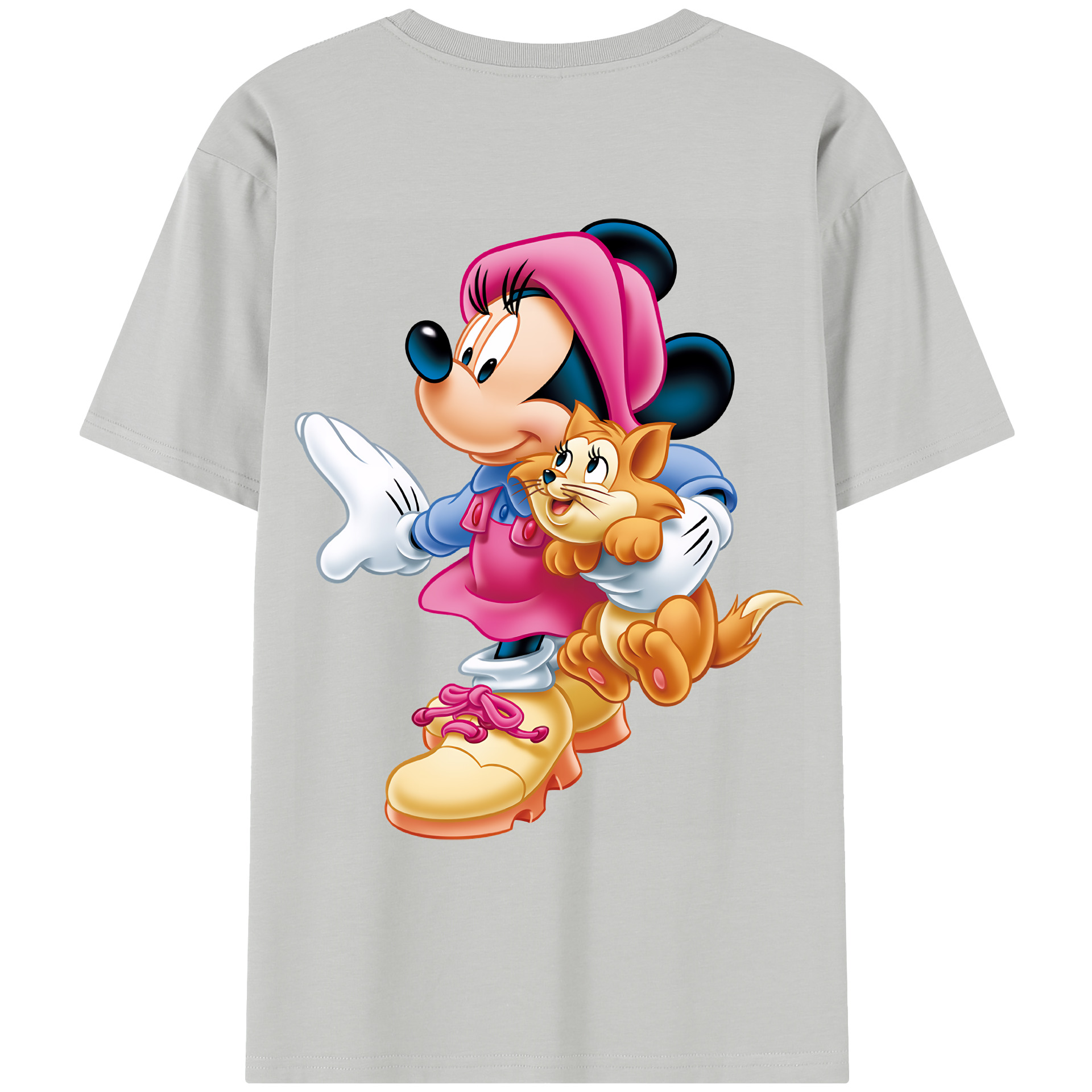 ミッキーマウス Mickey Mouse レディース半袖Tシャツ(バックプリント)