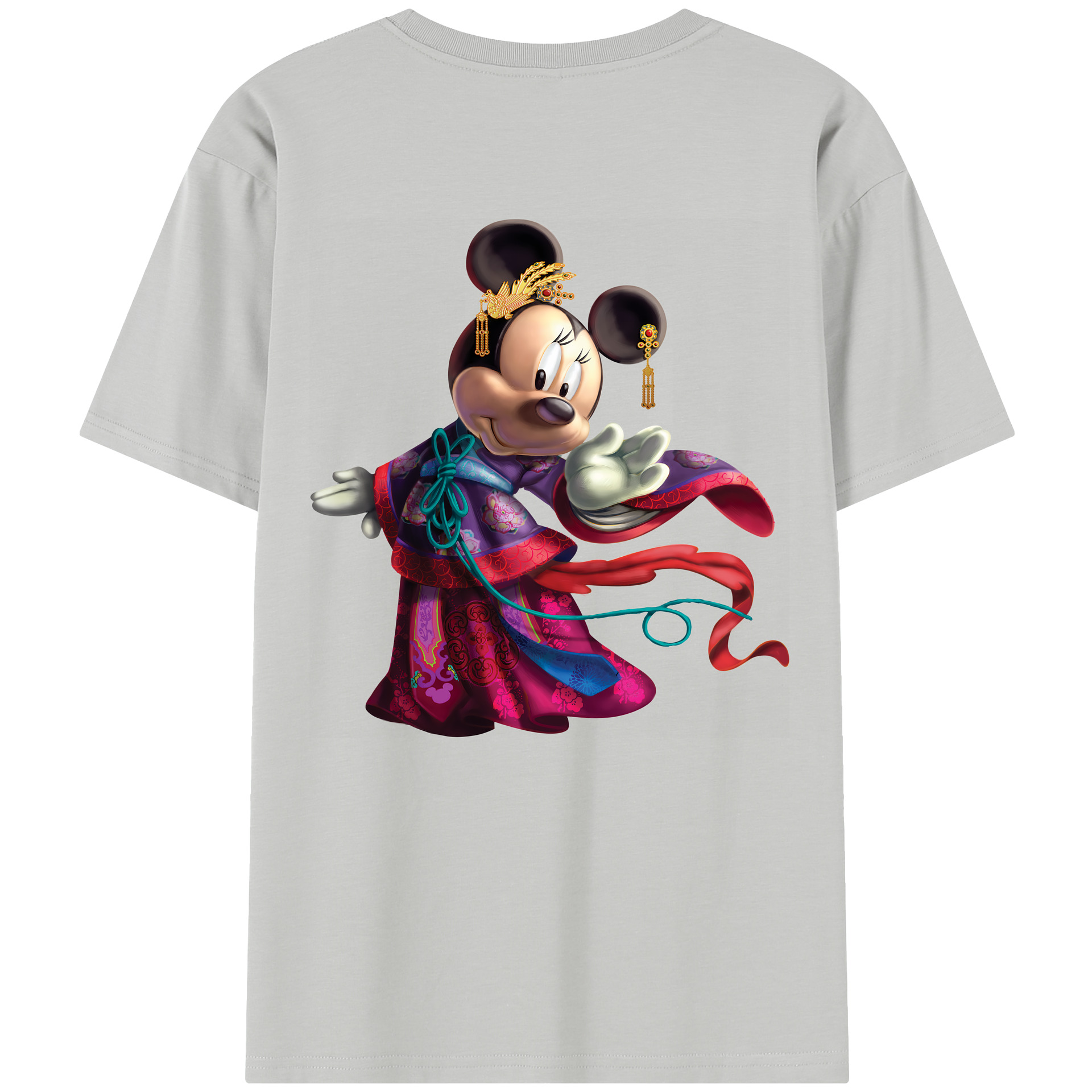 （画像用） ミッキーマウス Mickey Mouse レディース半袖Tシャツ(バックプリント)