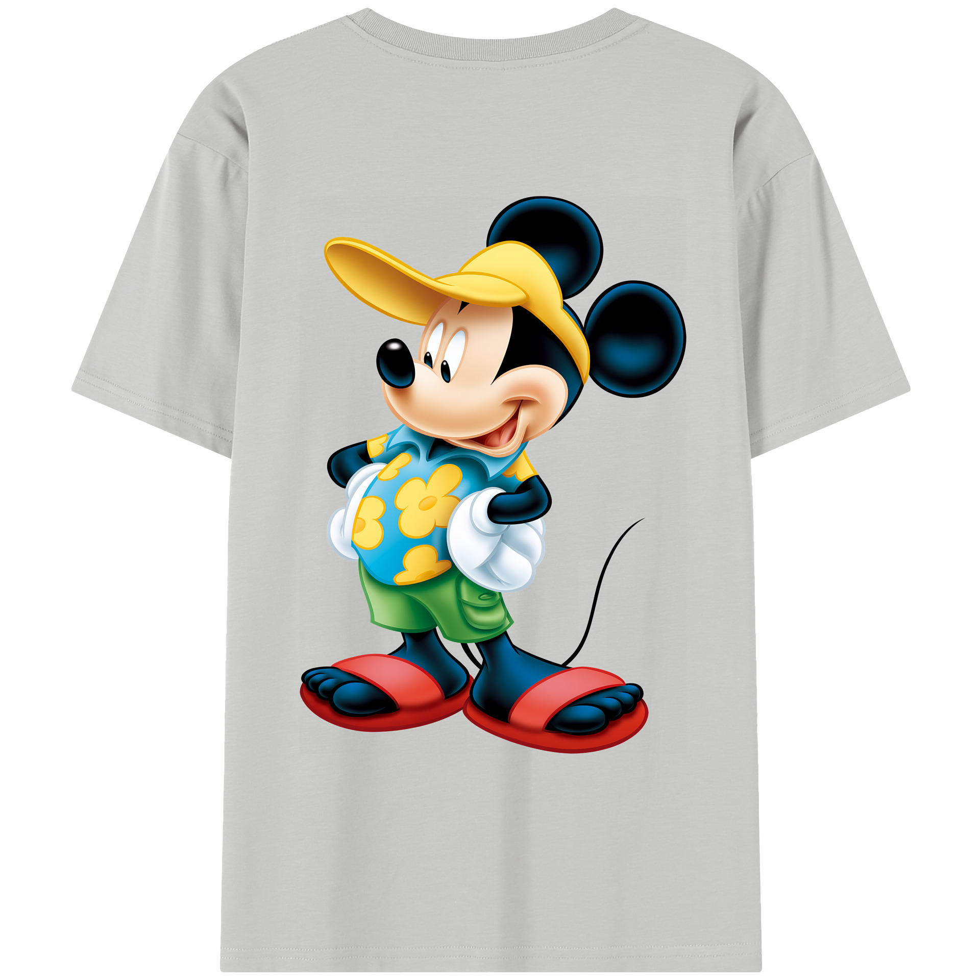 （画像用） ミッキーマウス Mickey Mouse レディース半袖Tシャツ(バックプリント)