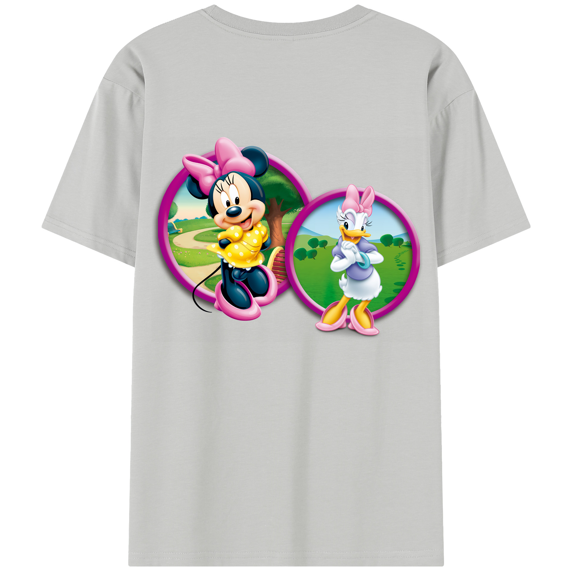 （画像用） ミッキーマウス Mickey Mouse レディース半袖Tシャツ(バックプリント)