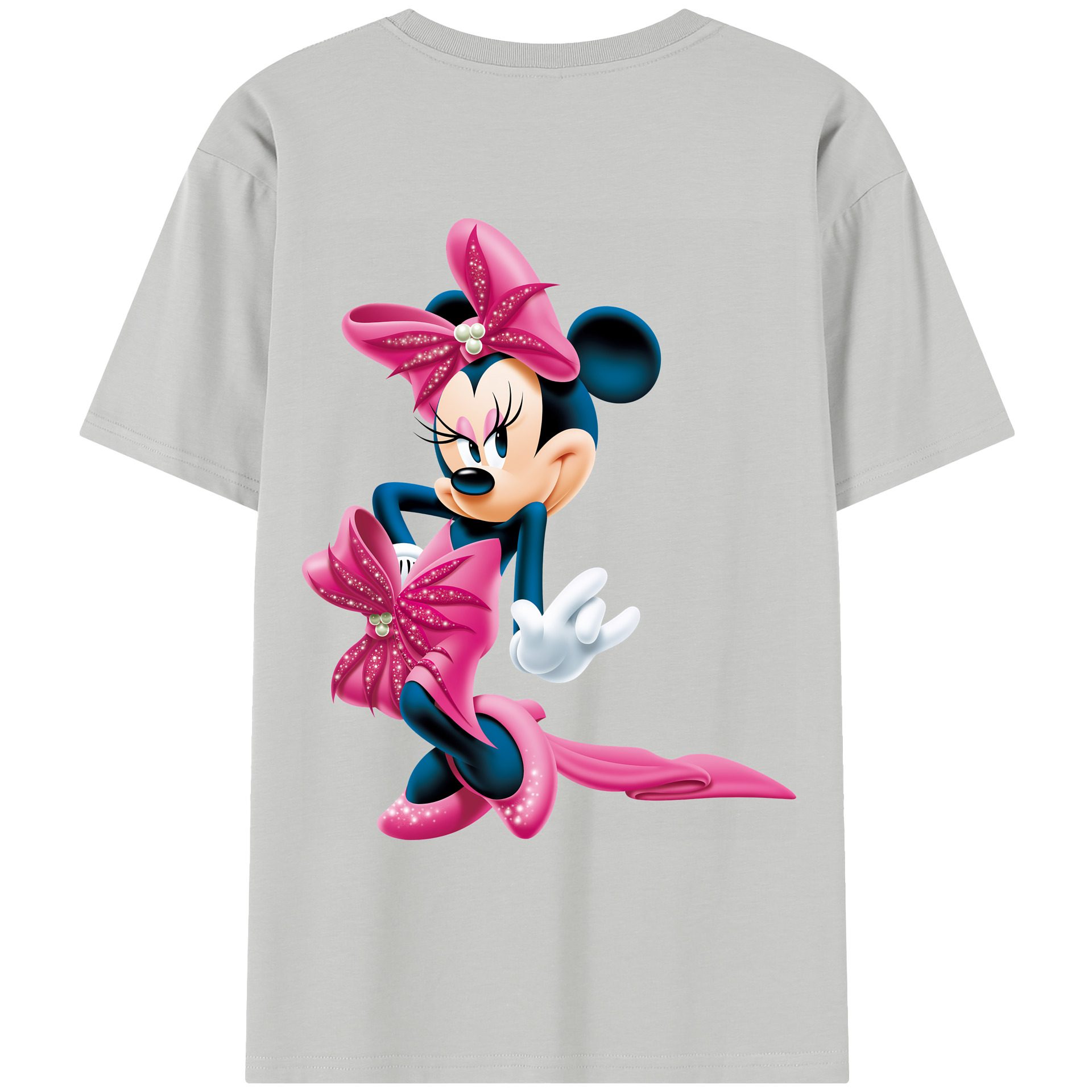 （画像用） ミッキーマウス Mickey Mouse レディース半袖Tシャツ(バックプリント)